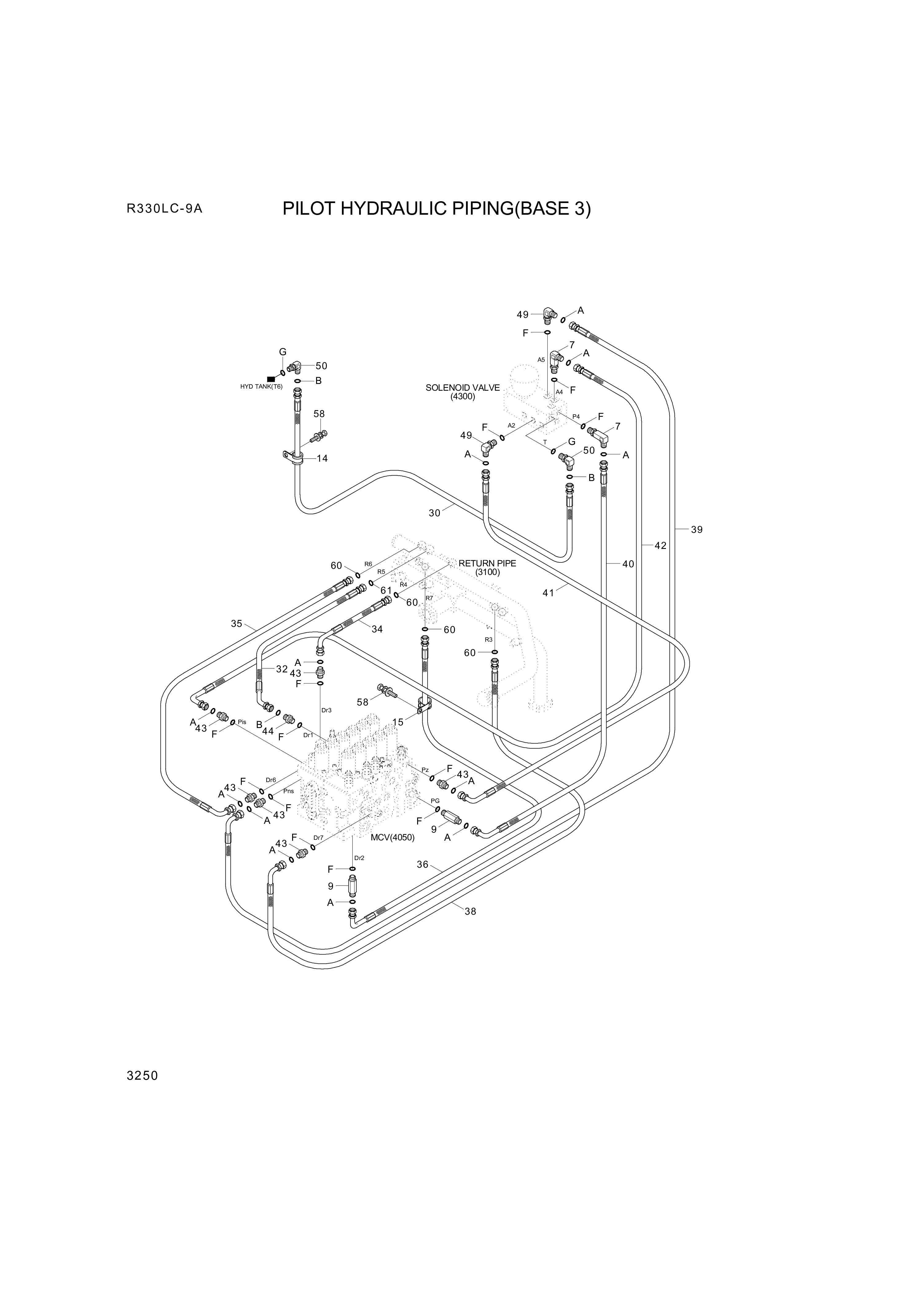 drawing for Hyundai Construction Equipment P930-042059 - HOSE ASSY-ORFS&THD (figure 2)