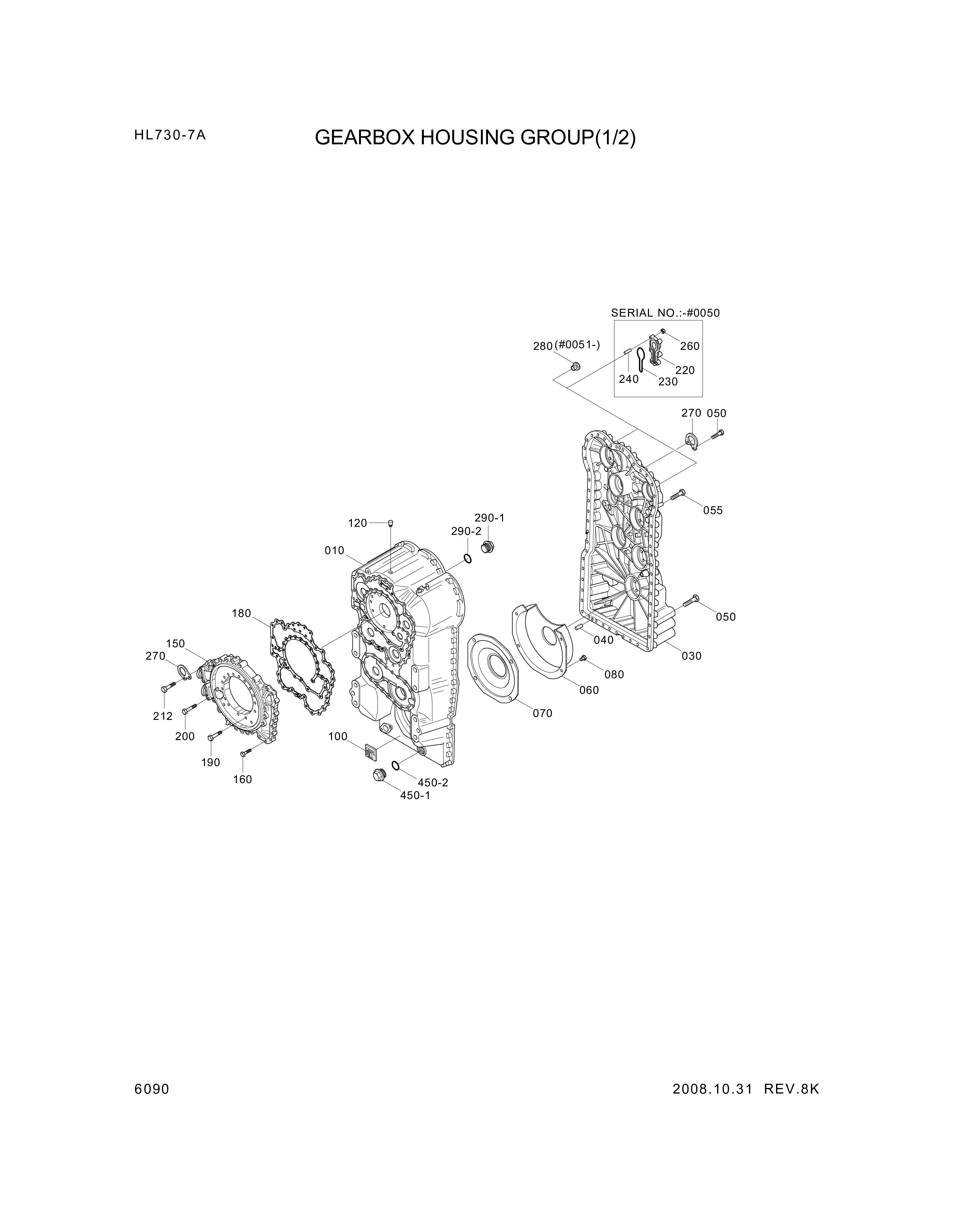 drawing for Hyundai Construction Equipment ZGAQ-01400 - HOUSING-GEARBOX (figure 3)