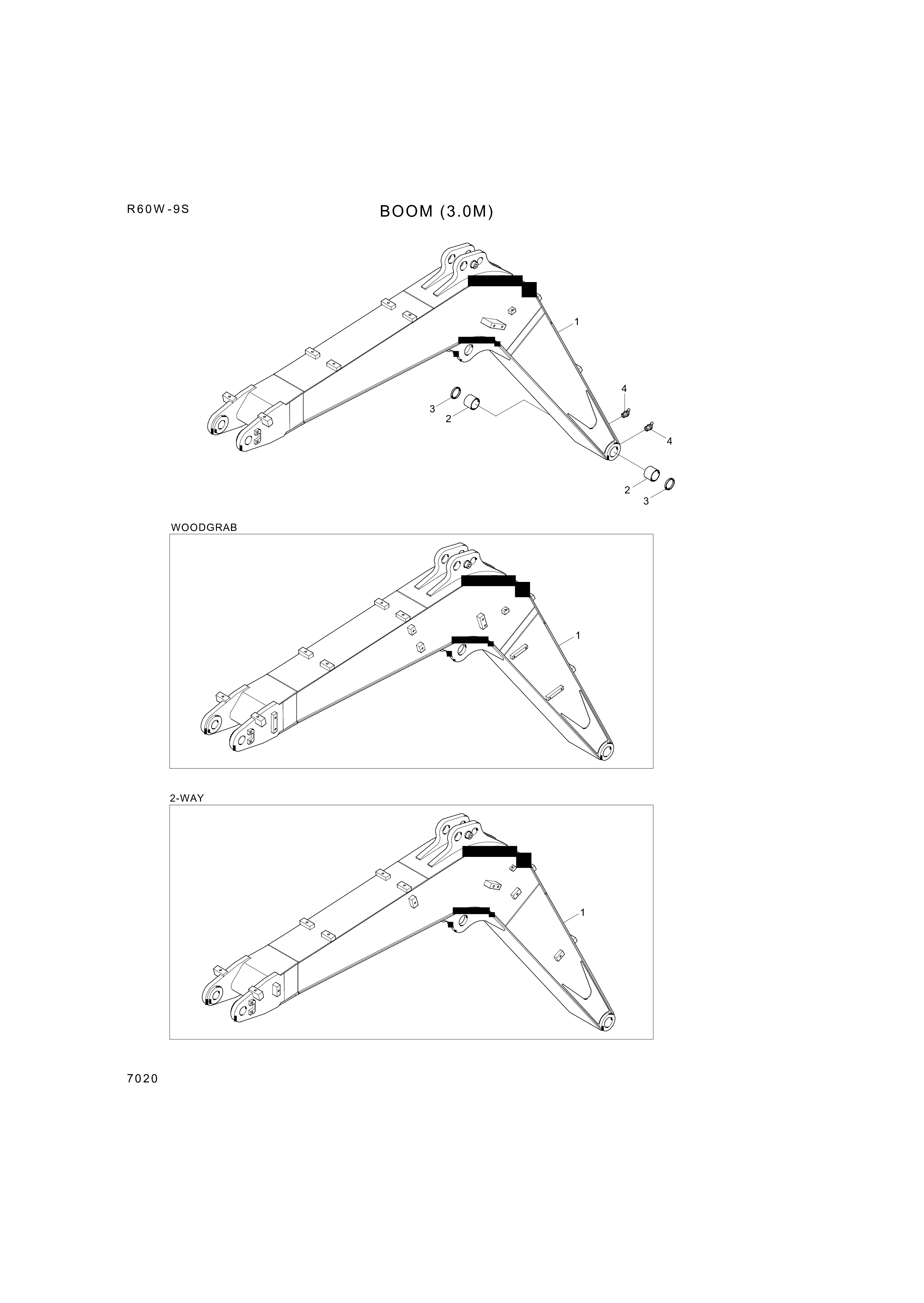 drawing for Hyundai Construction Equipment 61M9-10014 - BODY-BOOM (figure 1)