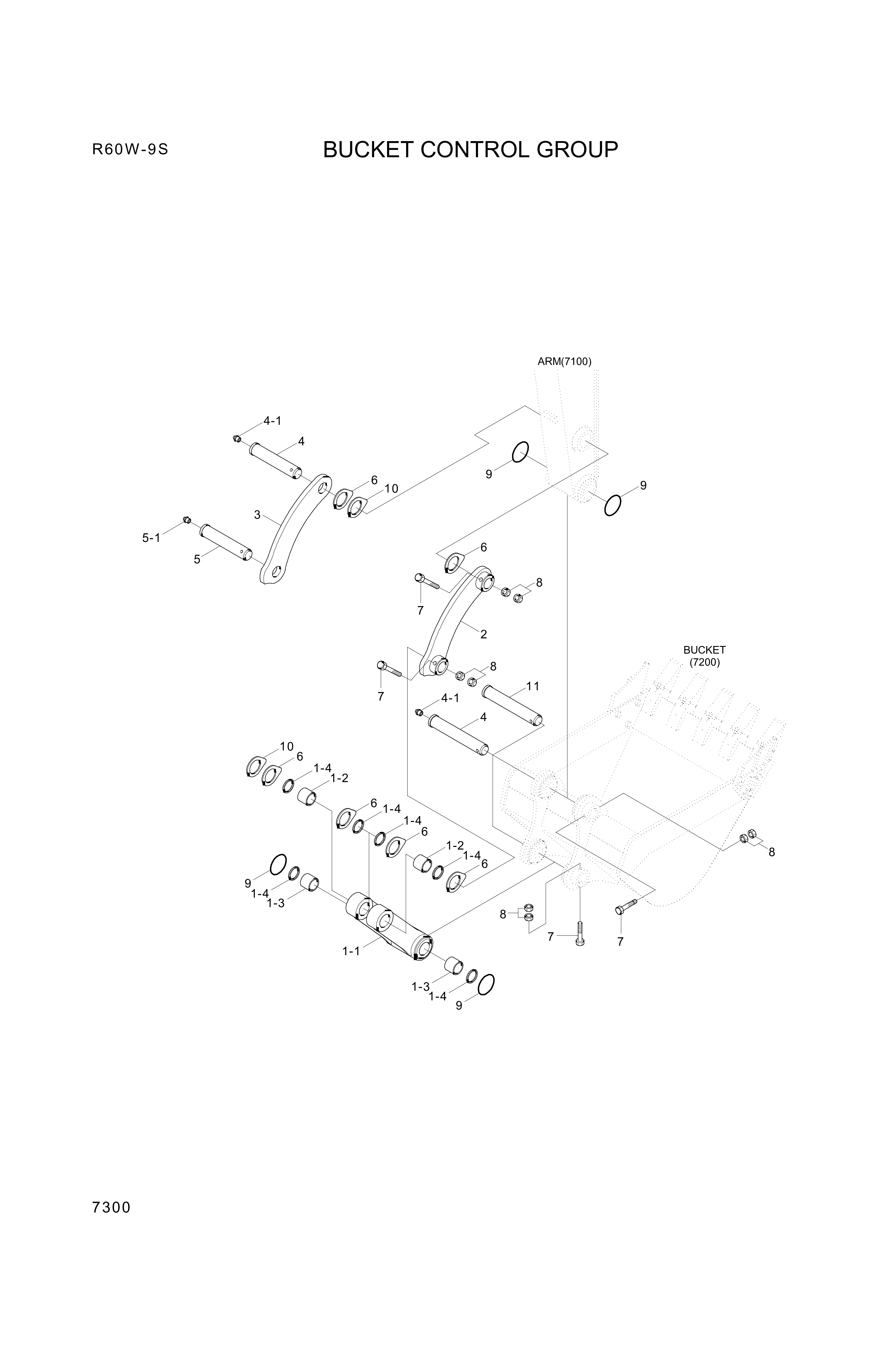 drawing for Hyundai Construction Equipment 61M8-42200 - LINK-CONTROL LH (figure 2)