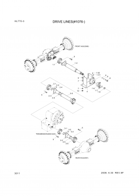 drawing for Hyundai Construction Equipment 40AF1-HL770 - SHAFT SUB ASSY (figure 1)