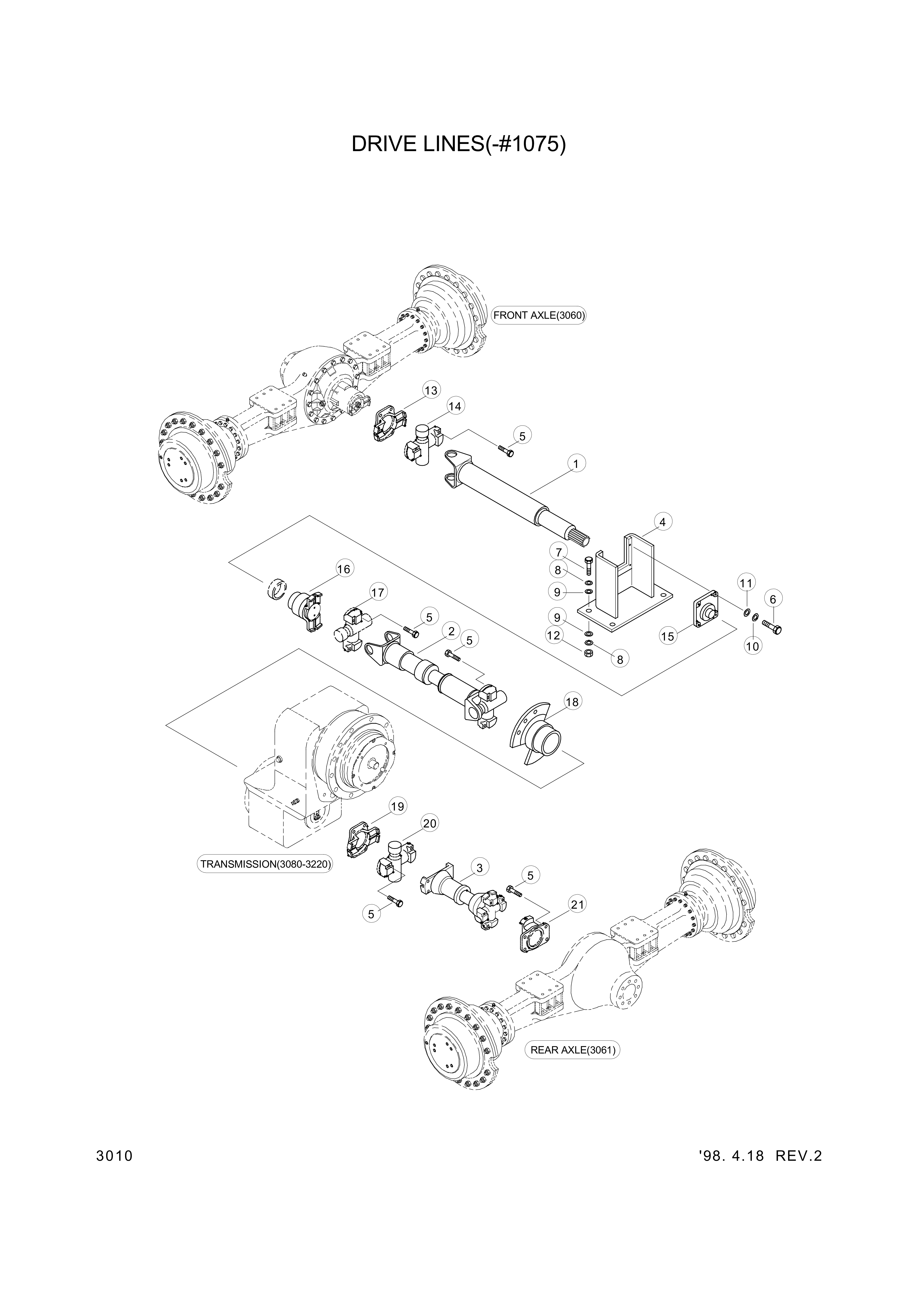 drawing for Hyundai Construction Equipment 84L1-00880 - SHAFT-DRIVE RR (figure 3)