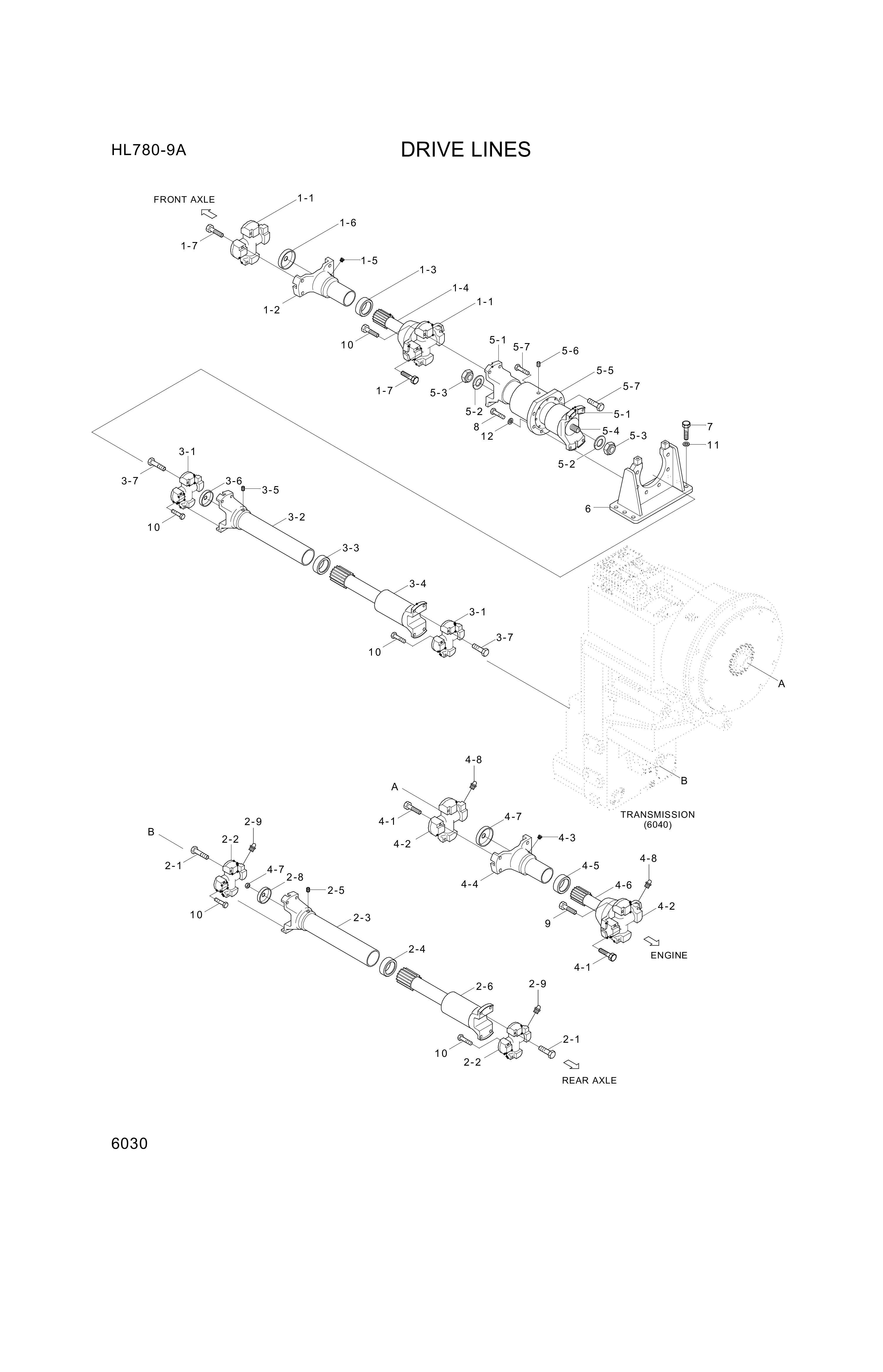drawing for Hyundai Construction Equipment 300-7C200L - SHAFT-YOKE (figure 3)