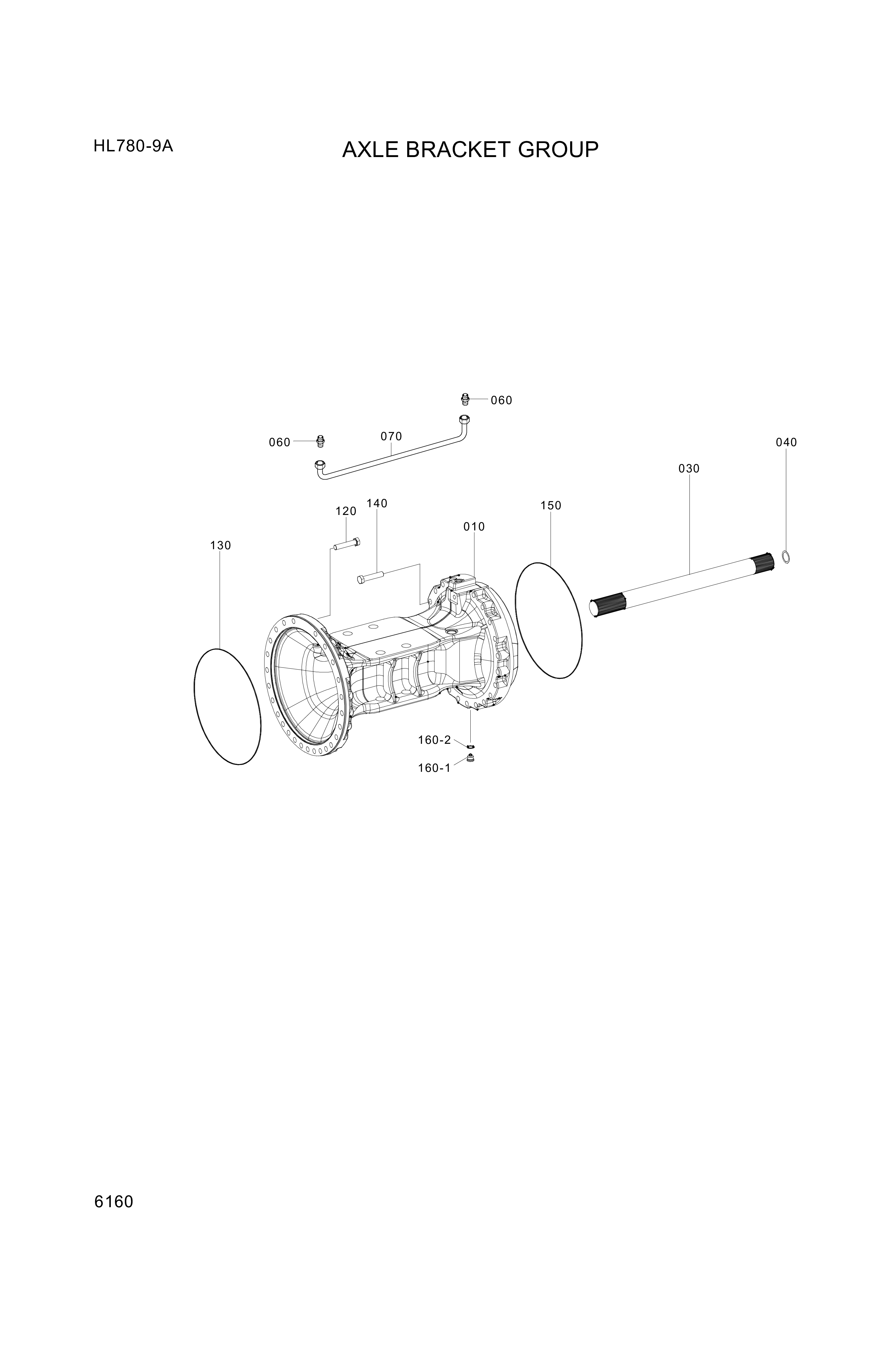 drawing for Hyundai Construction Equipment ZGAQ-04311 - CASE-AXLE FR (figure 1)