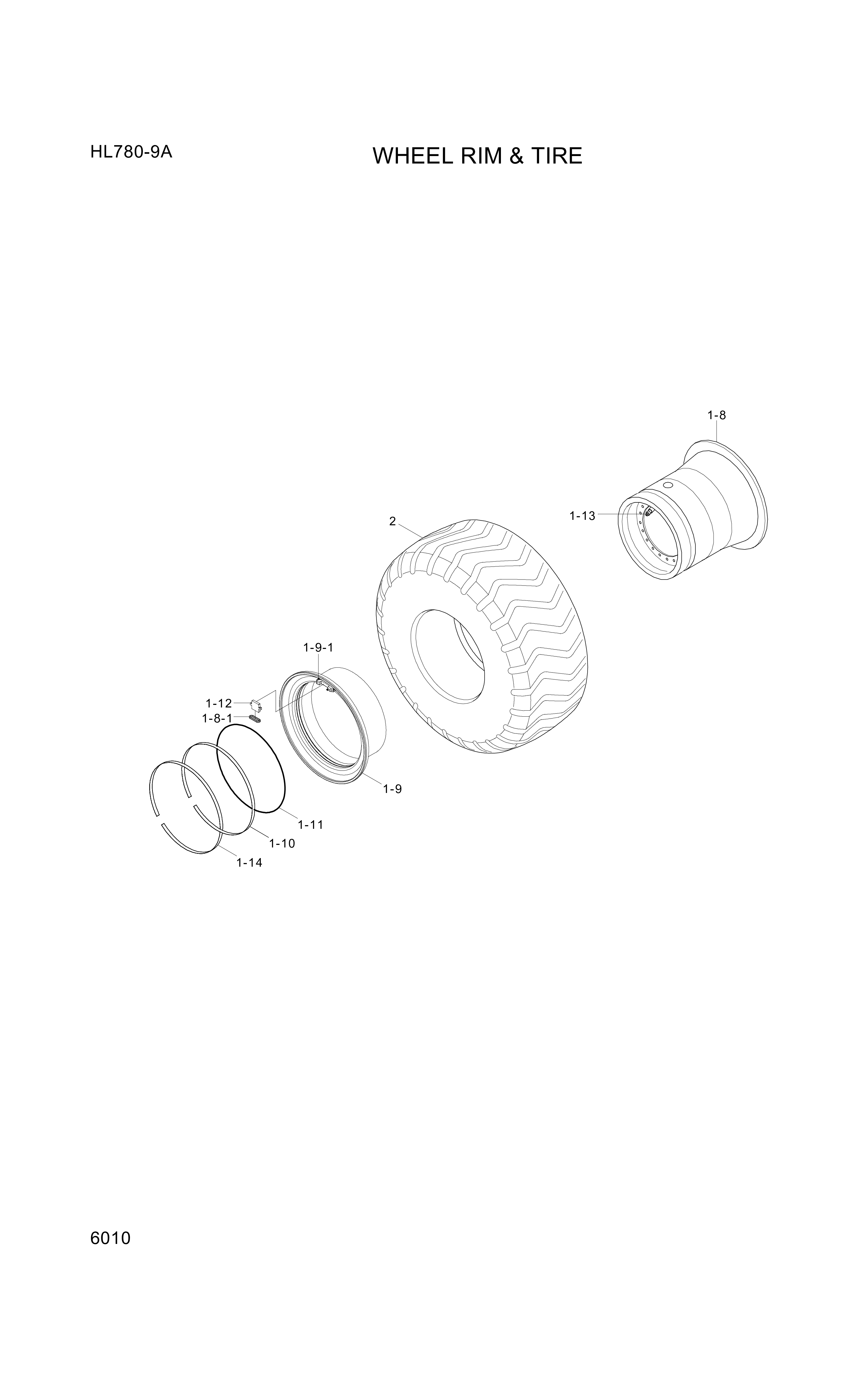 drawing for Hyundai Construction Equipment 81L6-00840 - TIRE-29.5XR25 (figure 3)