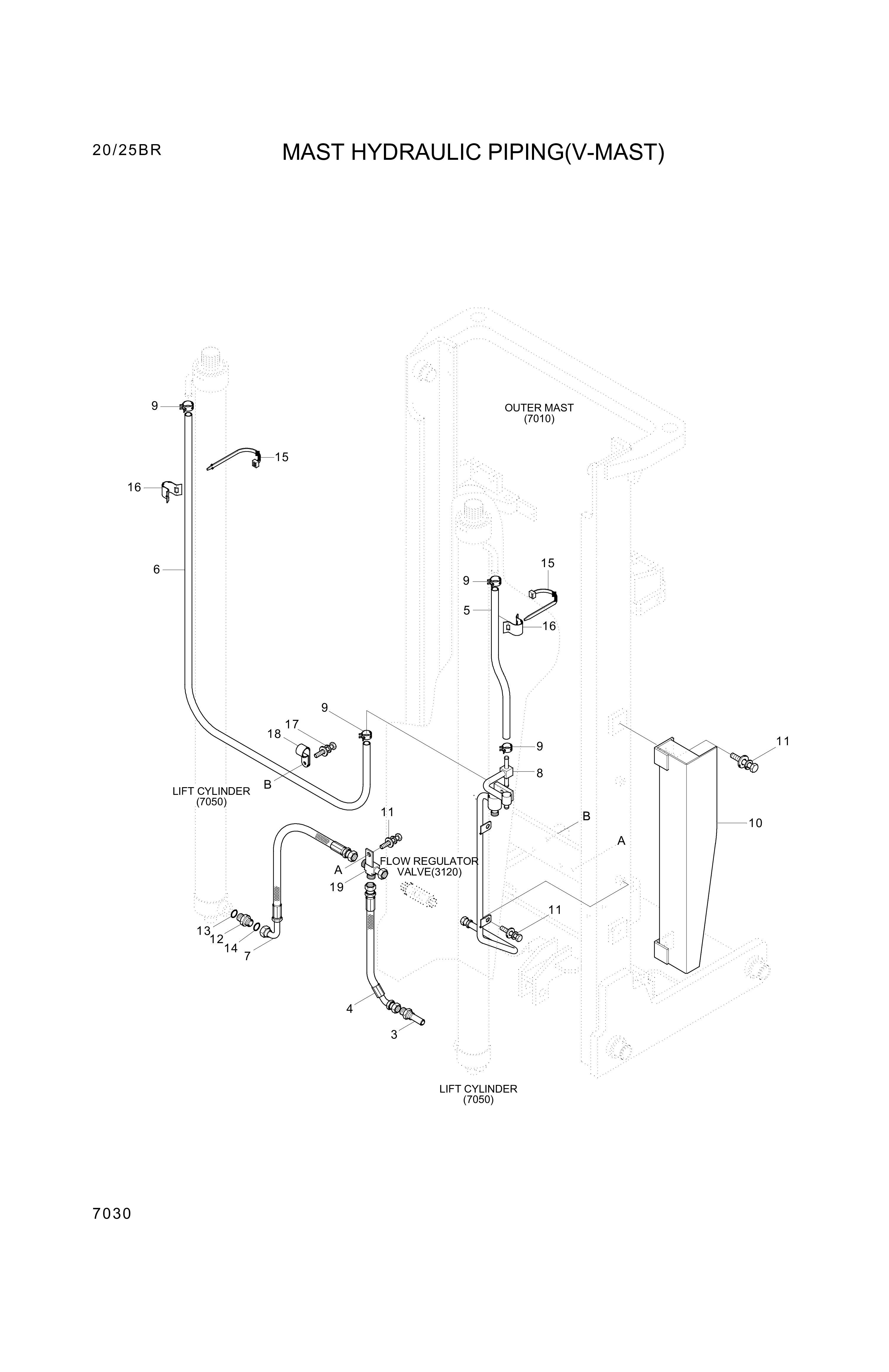 drawing for Hyundai Construction Equipment 35FS-81001 - PIPE ASSY-HYD (figure 1)