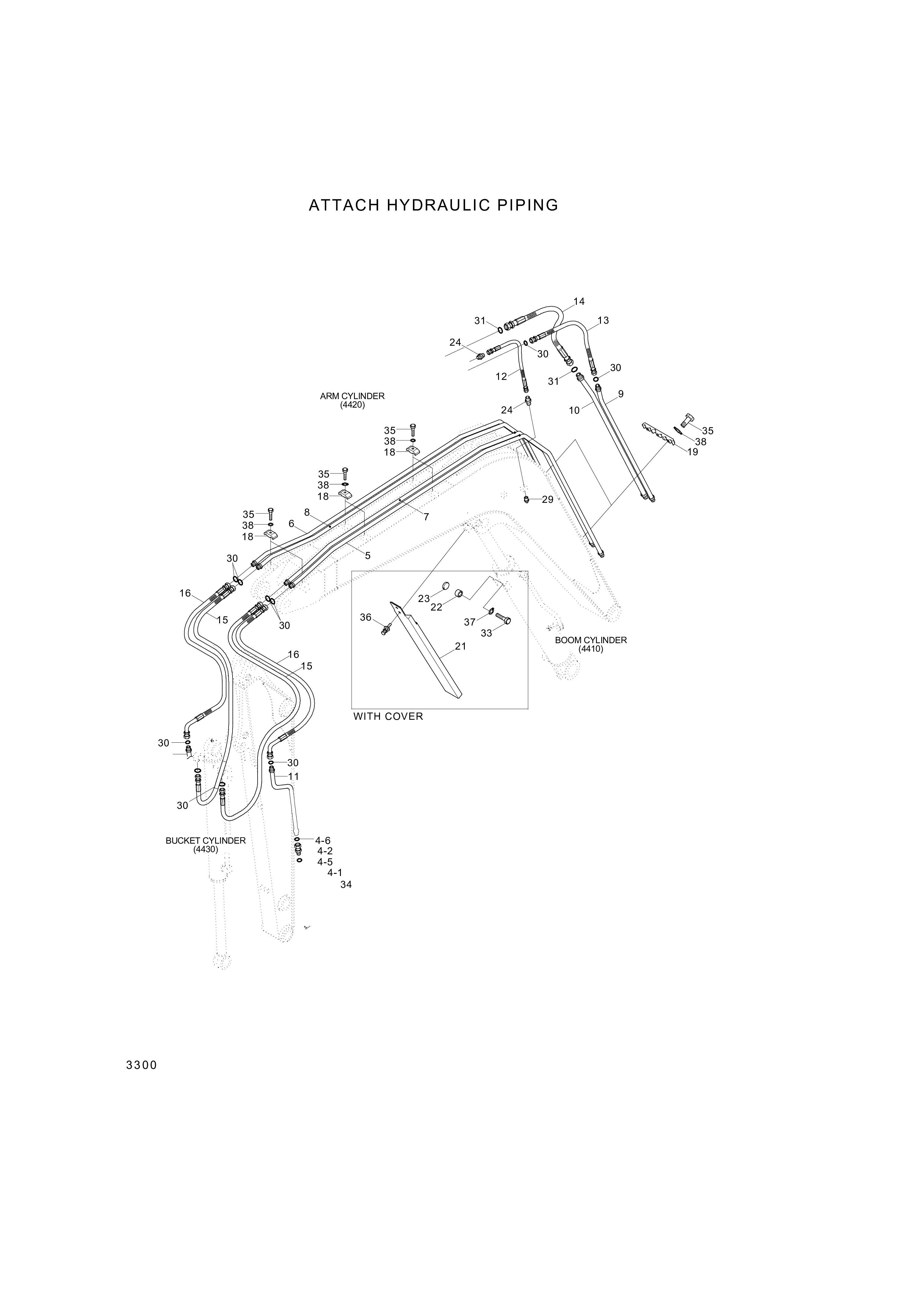 drawing for Hyundai Construction Equipment P934-085017 - HOSE ASSY-ORFS&THD (figure 2)