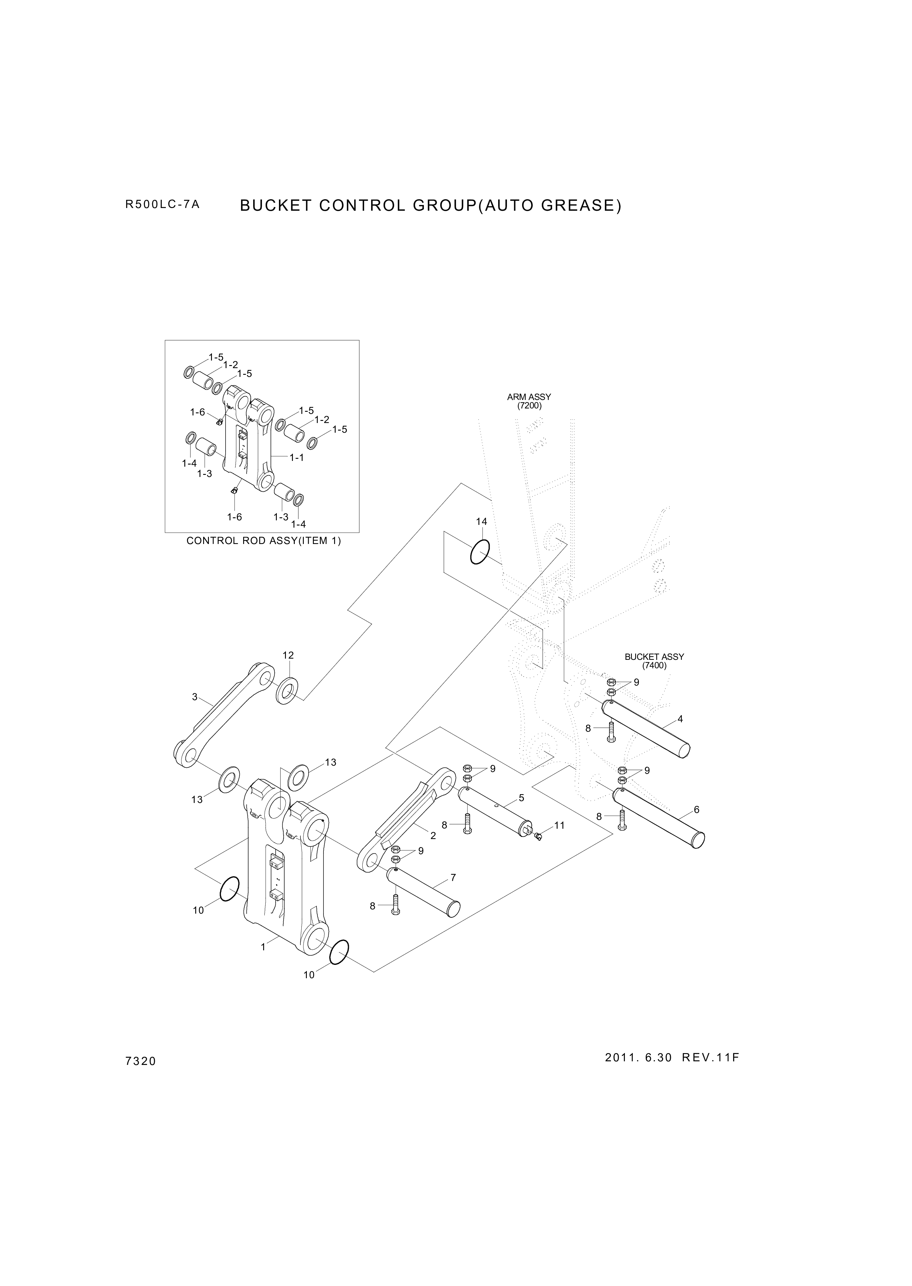 drawing for Hyundai Construction Equipment 61EN-13400 - BUSHING-PIN (figure 2)