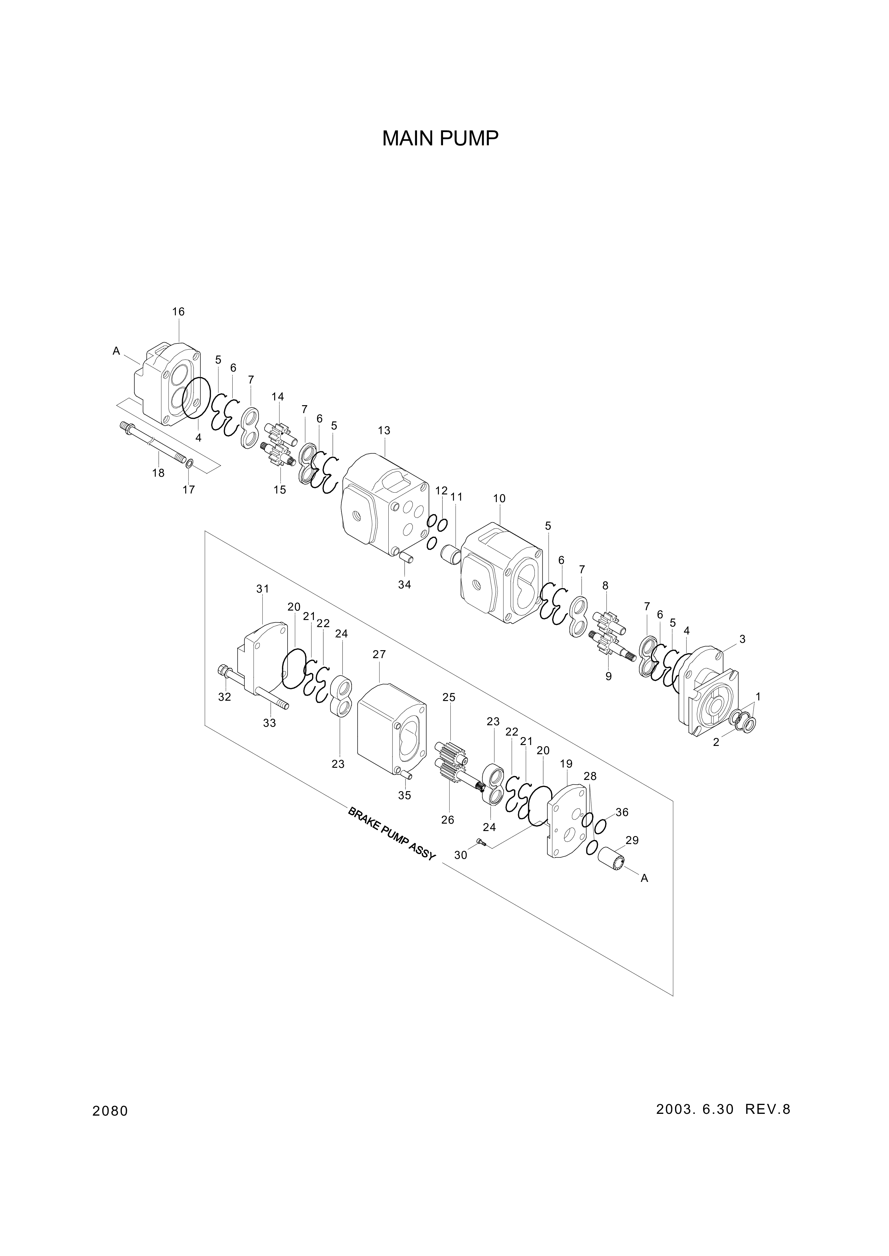 drawing for Hyundai Construction Equipment 2PRB041-1756S3F - BODY-FRONT (figure 2)