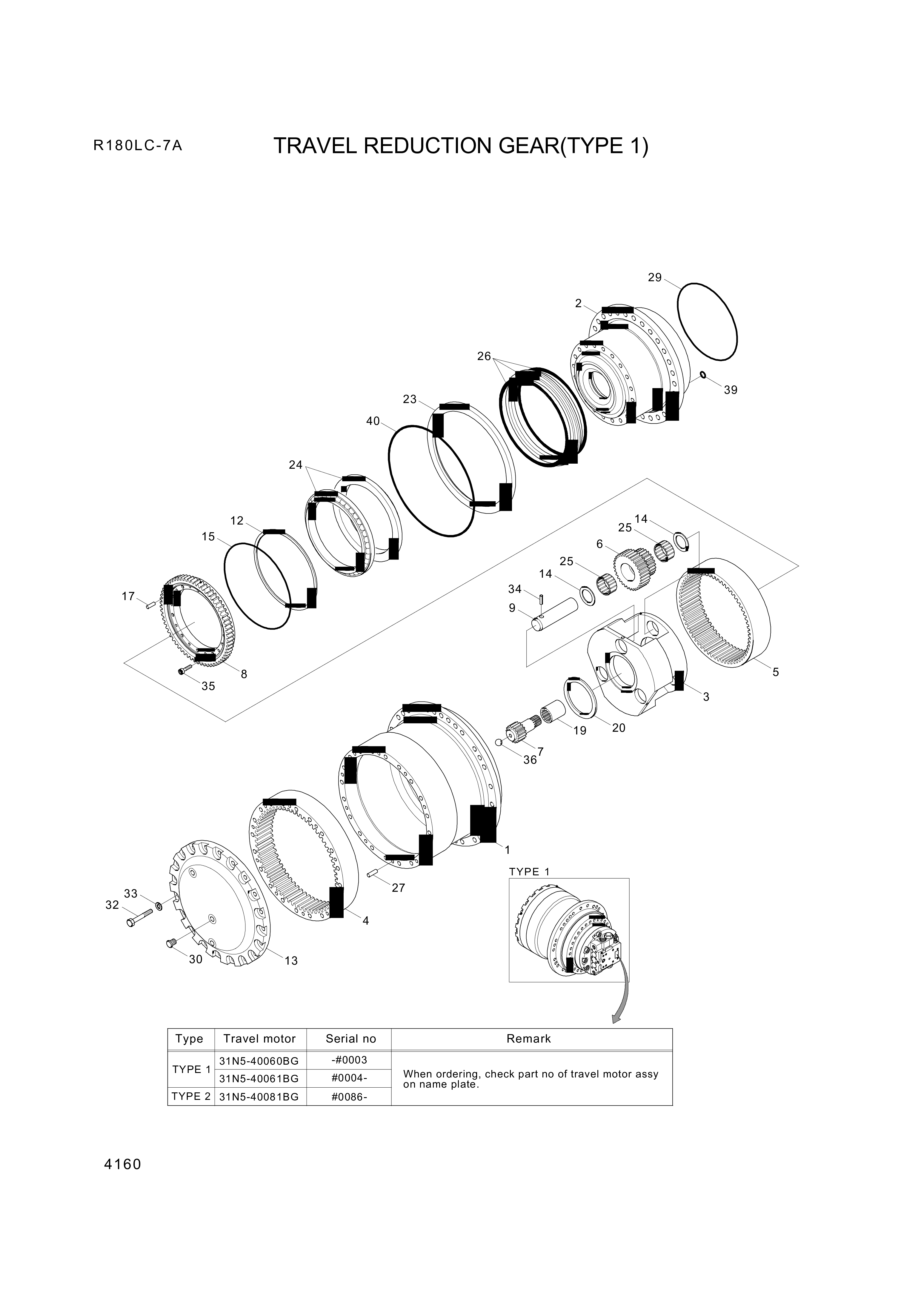 drawing for Hyundai Construction Equipment XKAH-00905 - SPINDLE ASSY (figure 5)