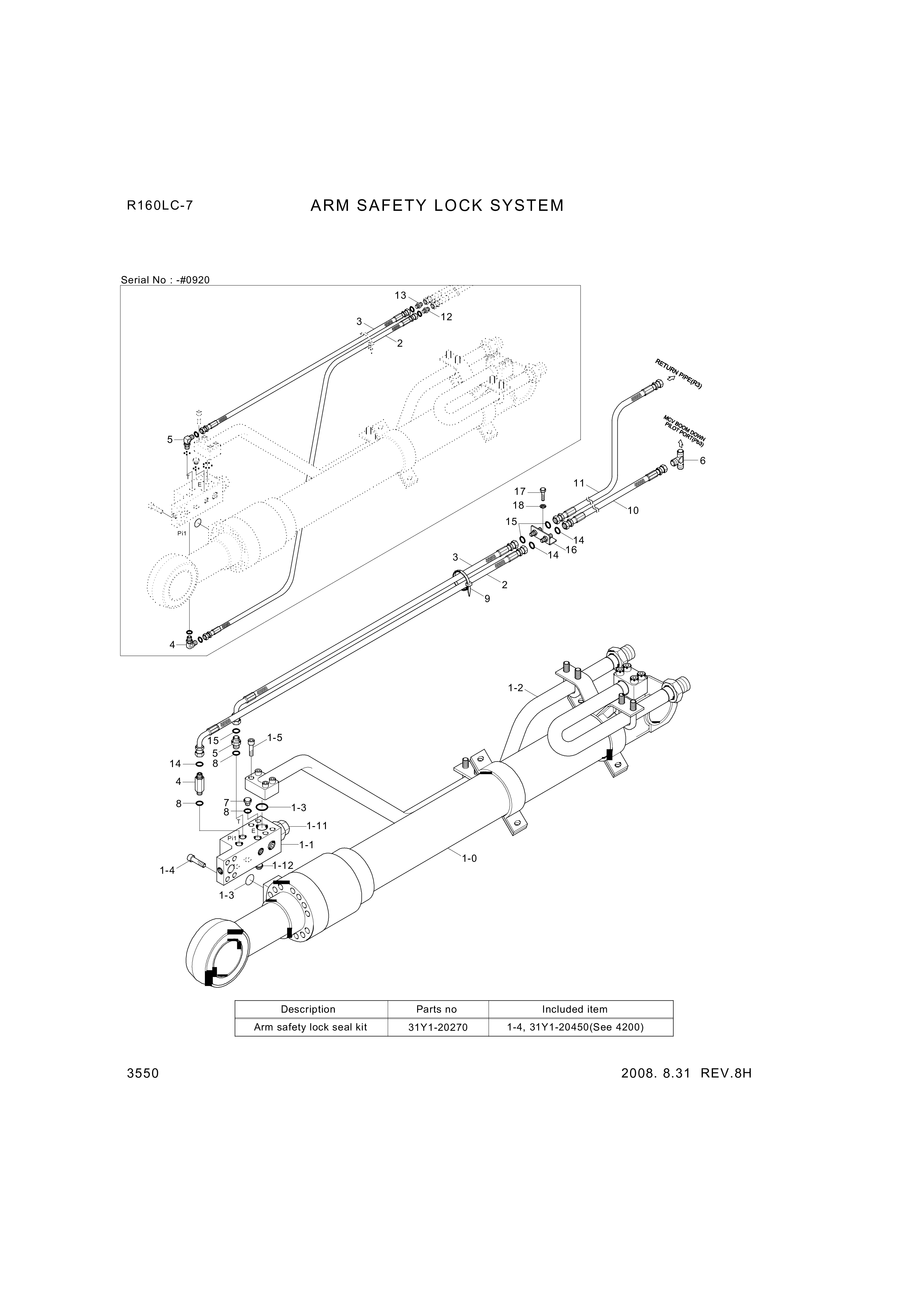 drawing for Hyundai Construction Equipment 31N5-90520 - VALVE-SAFETY LOCK (figure 3)