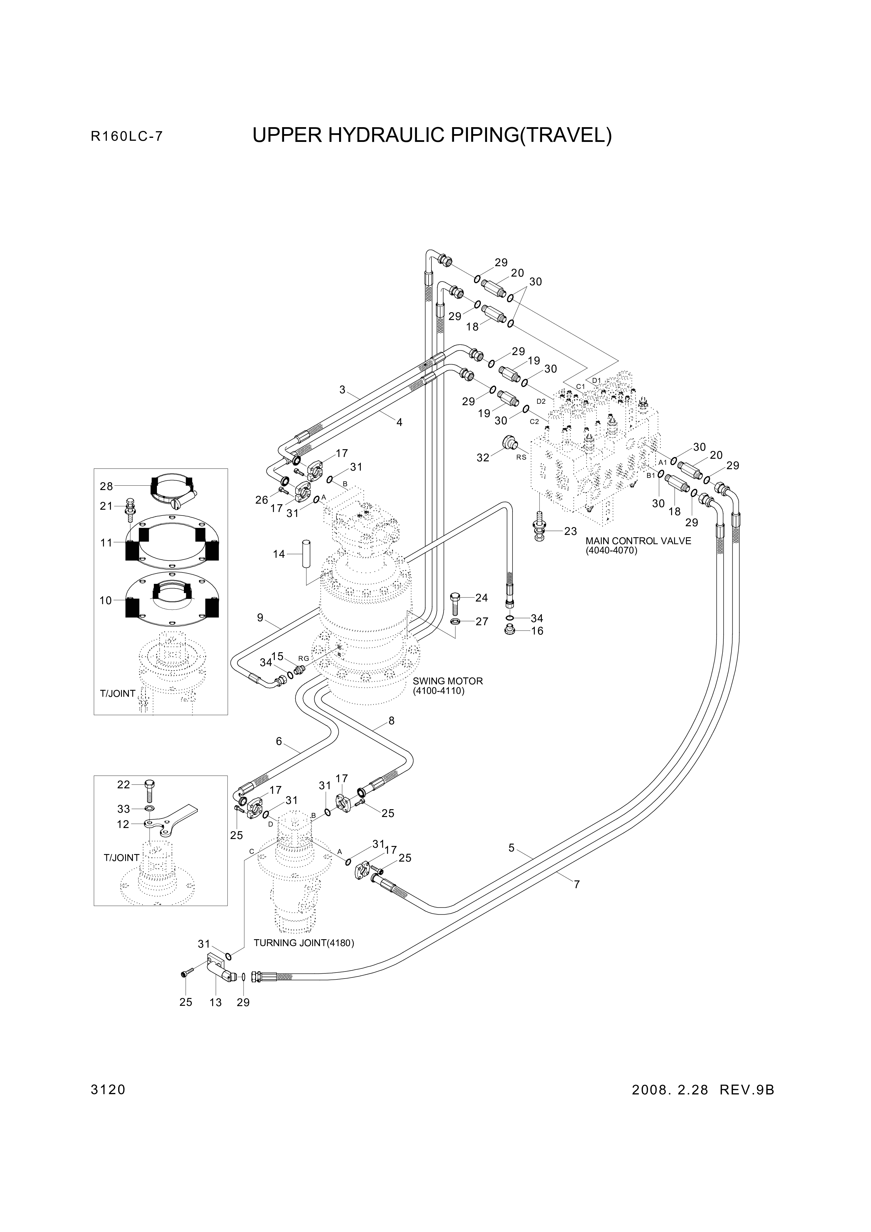 drawing for Hyundai Construction Equipment P930-127024 - HOSE ASSY-ORFS&THD (figure 4)