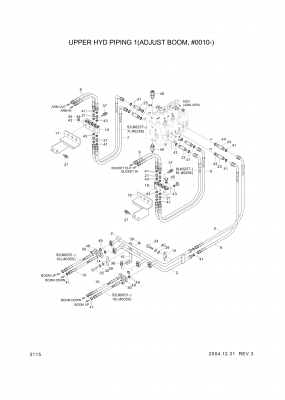 drawing for Hyundai Construction Equipment P930-127016 - HOSE ASSY-ORFS&THD (figure 3)