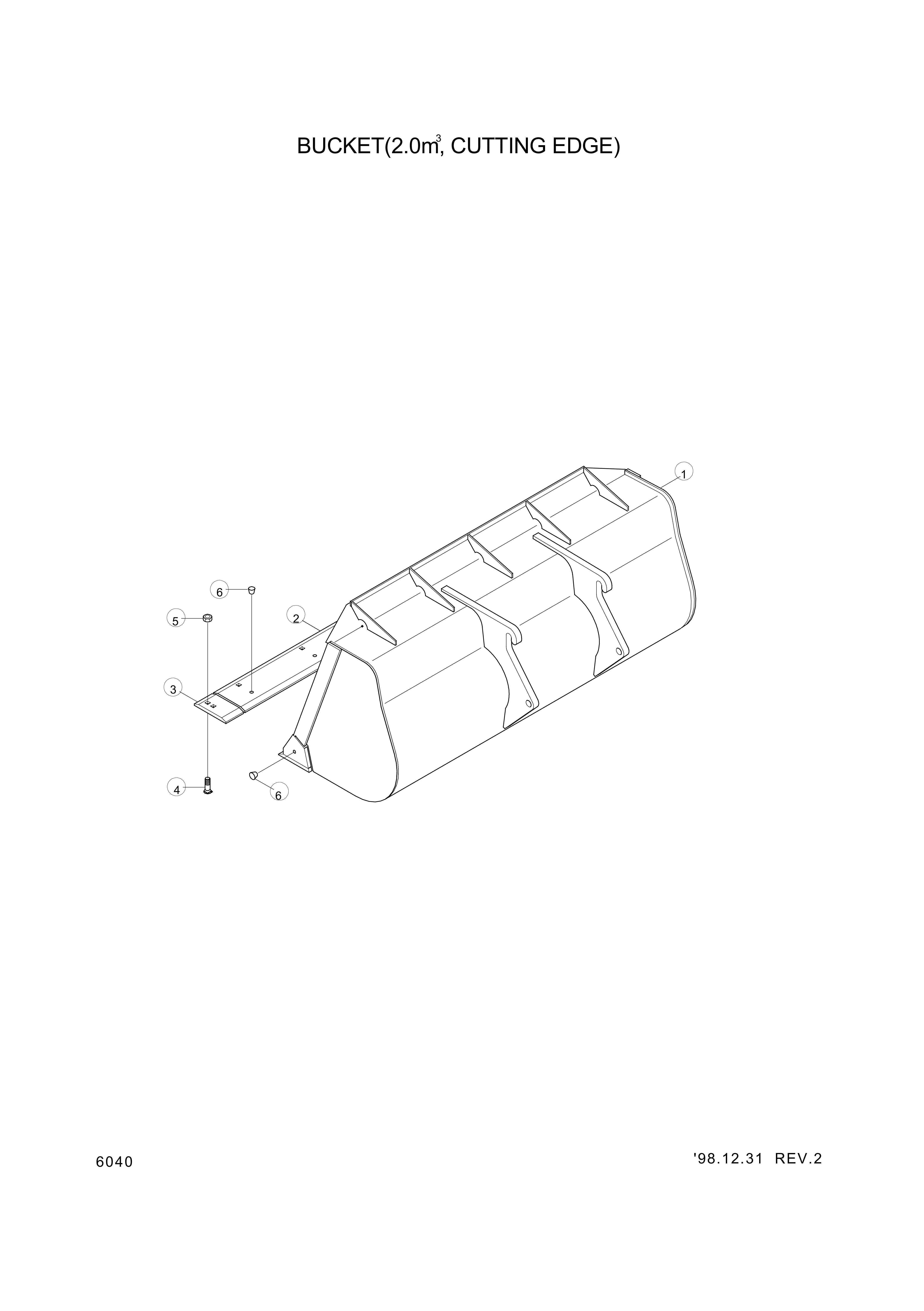 drawing for Hyundai Construction Equipment 61L7-20022 - BUCKET (figure 1)