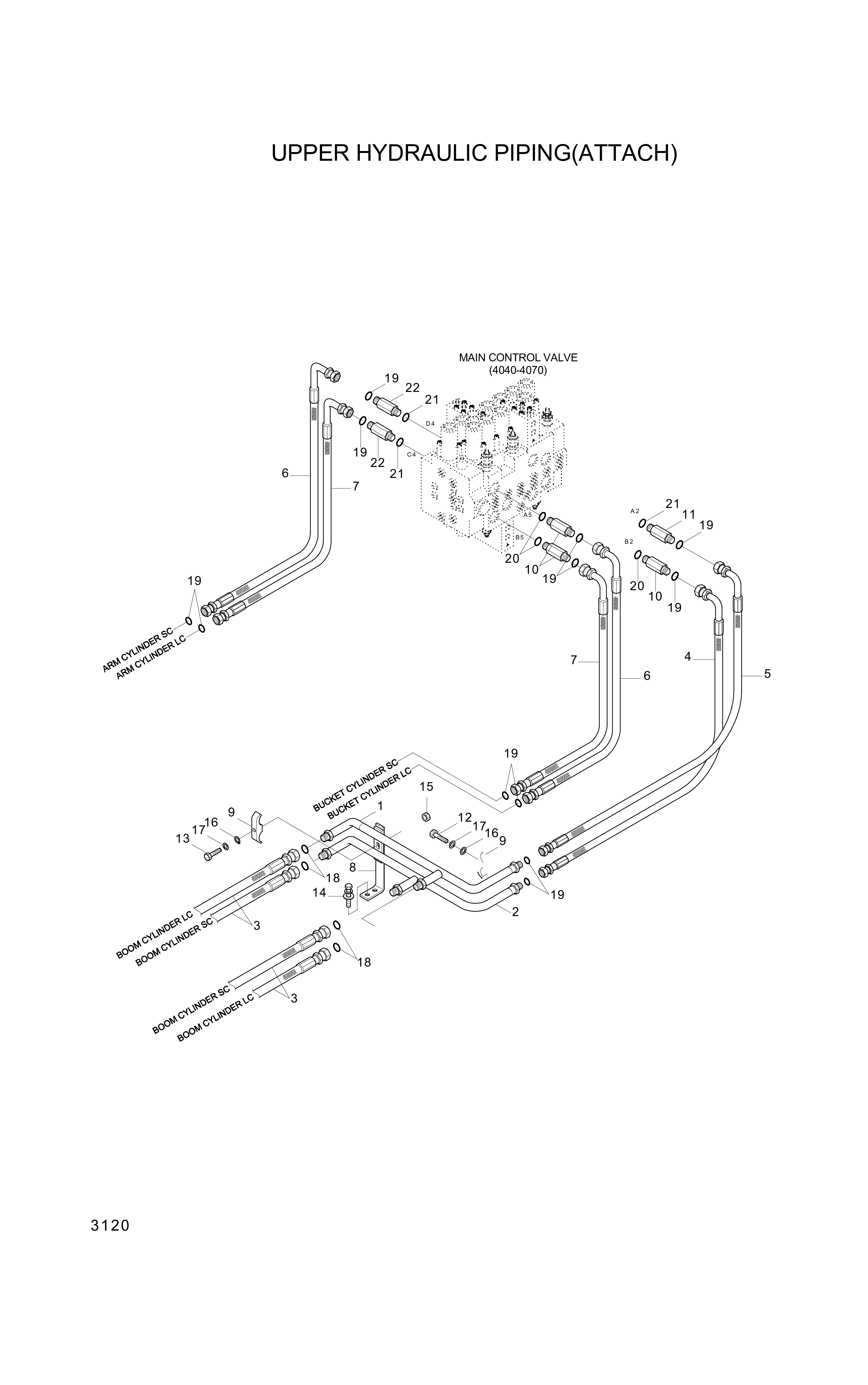 drawing for Hyundai Construction Equipment P933-127026 - HOSE ASSY-ORFS&THD (figure 3)