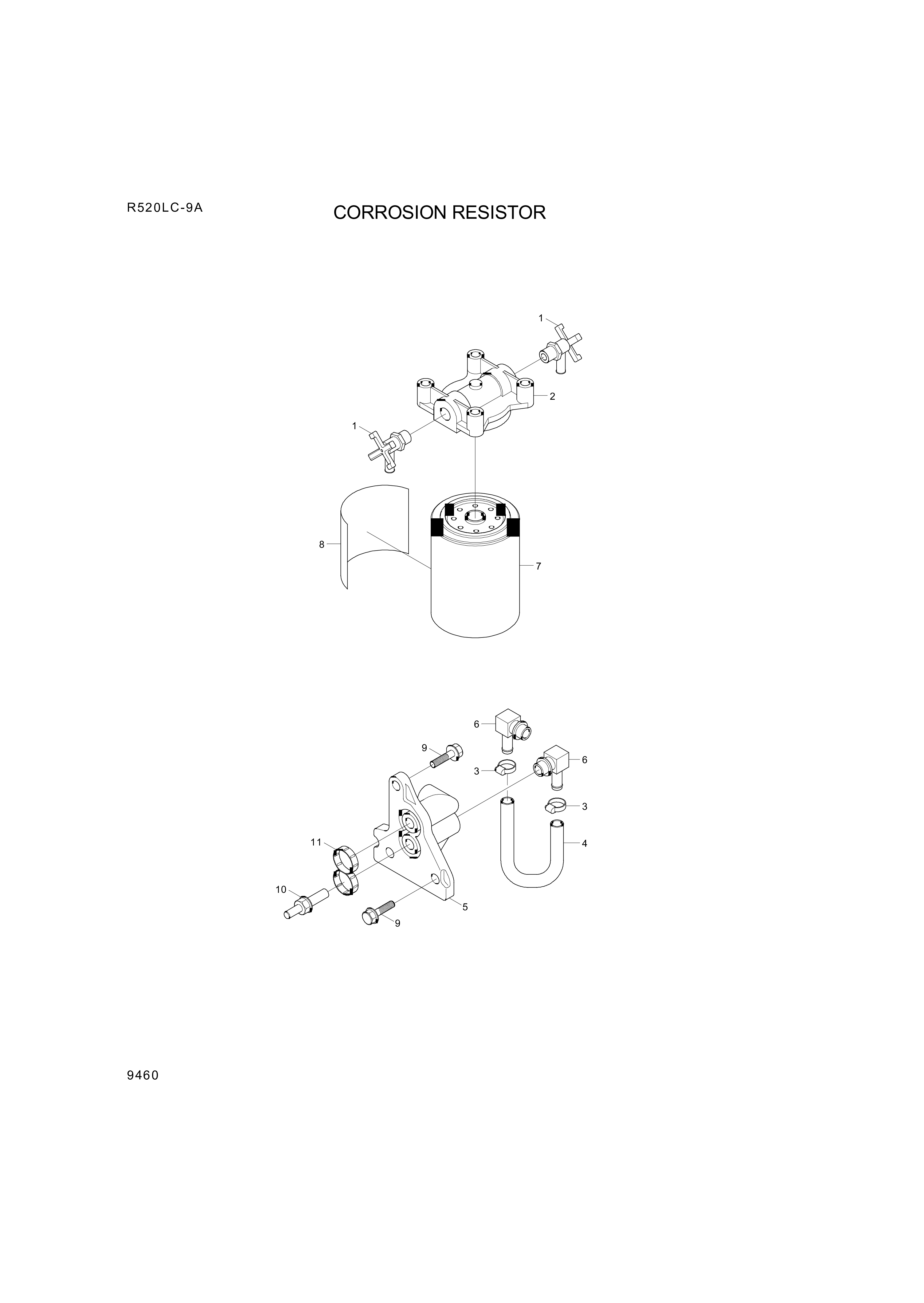 drawing for Hyundai Construction Equipment YUBP-04803 - FILTER-CORROSION RESISTOR (figure 1)