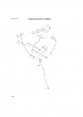 Technical drawing of Hyundai Construction Equipment YUBP-05709 SEAL-GROMMET with dimensions and layout