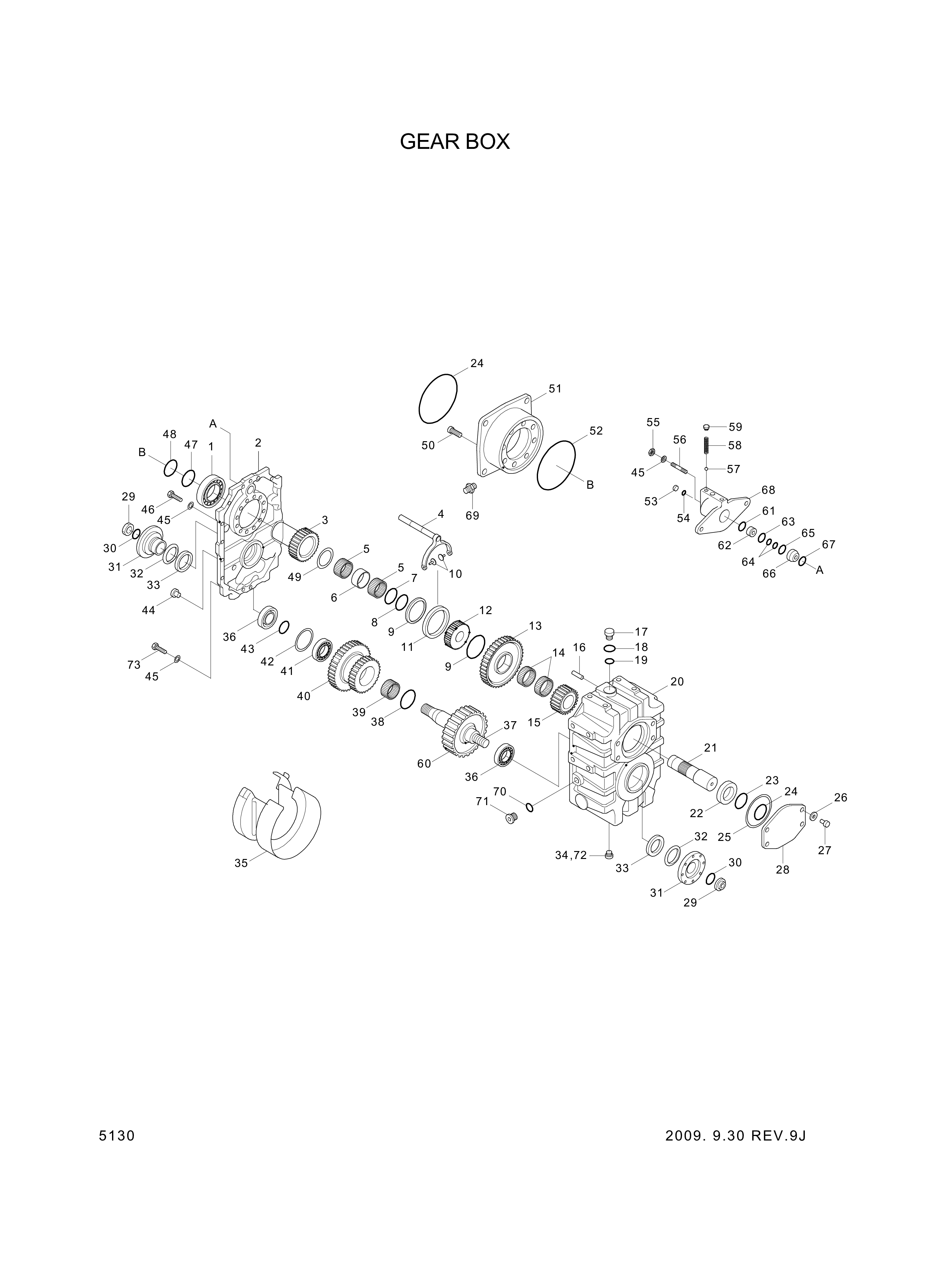 drawing for Hyundai Construction Equipment 3551413001 - GEAR (figure 2)
