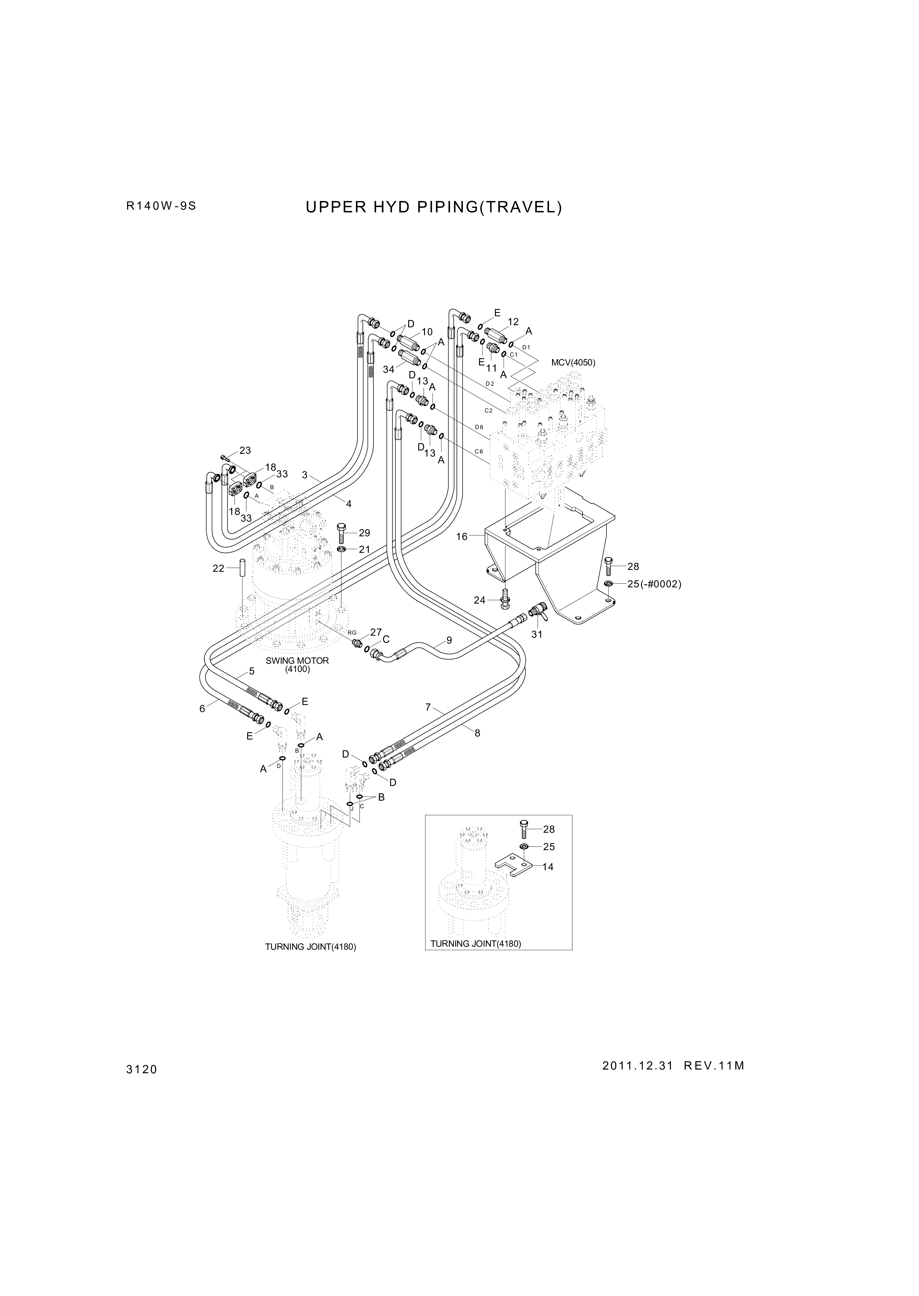 drawing for Hyundai Construction Equipment P933-089029 - HOSE ASSY-ORFS&THD (figure 1)