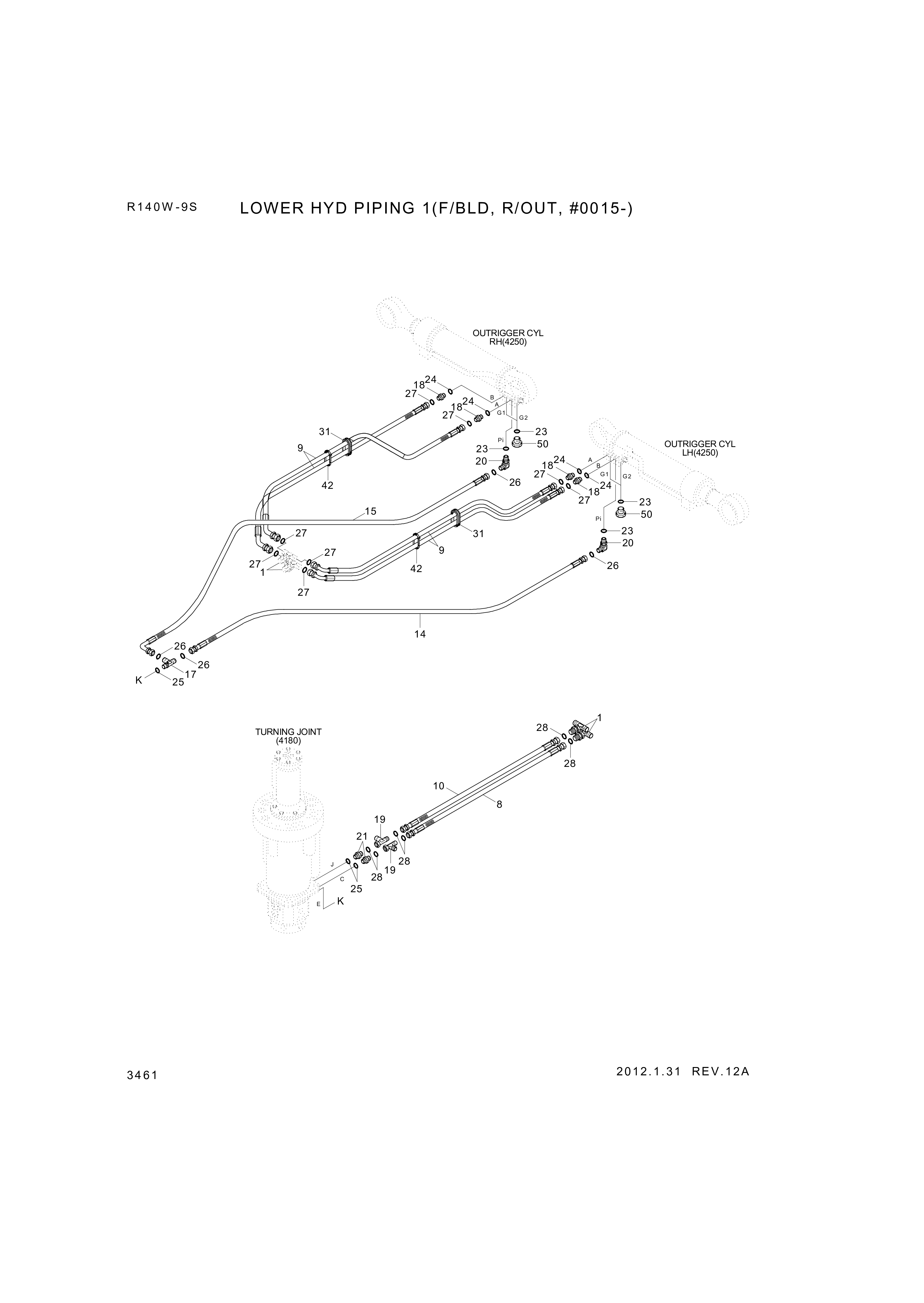 drawing for Hyundai Construction Equipment P933-044036 - HOSE ASSY-ORFS&THD (figure 3)