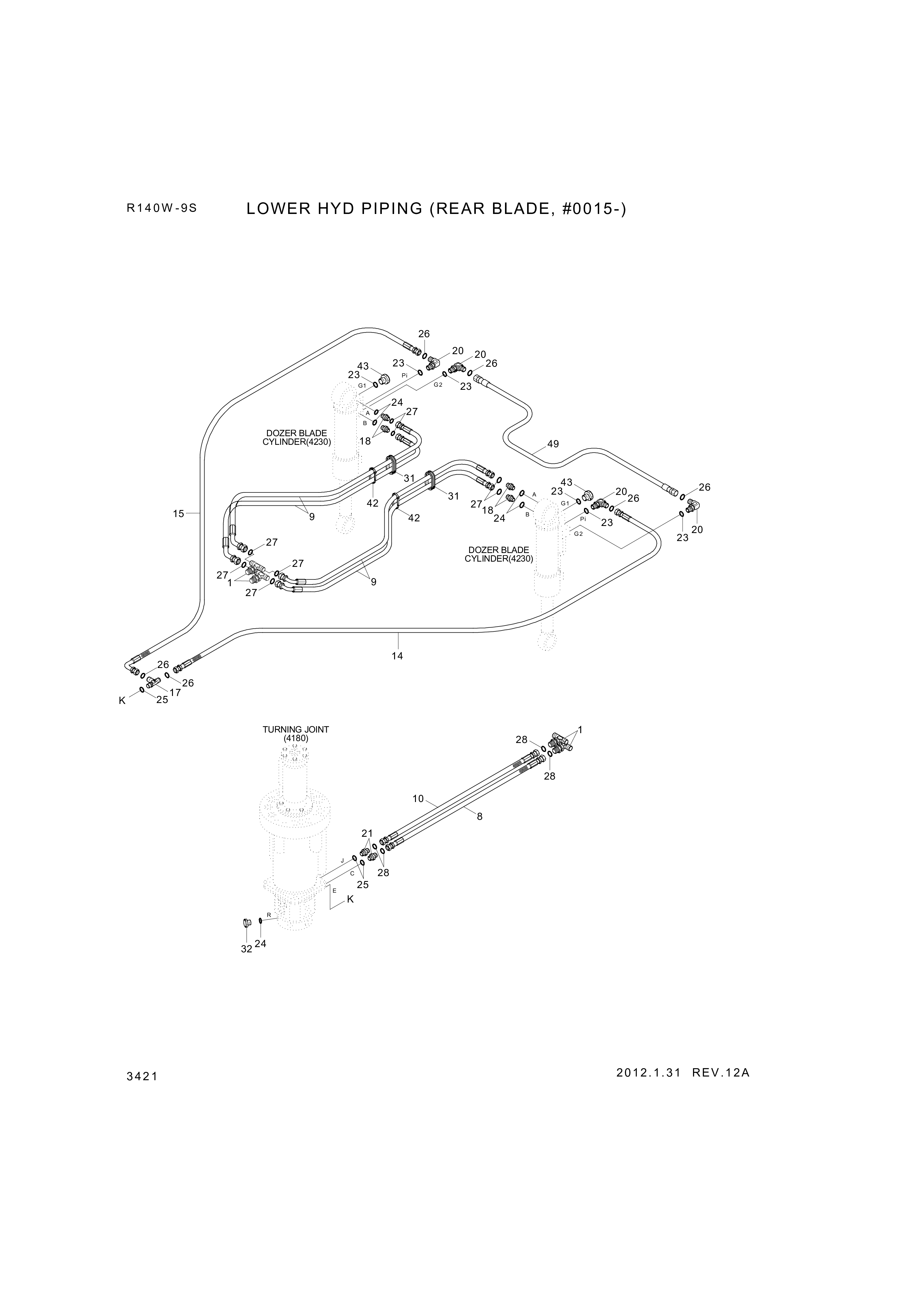 drawing for Hyundai Construction Equipment P933-044034 - HOSE ASSY-ORFS&THD (figure 3)