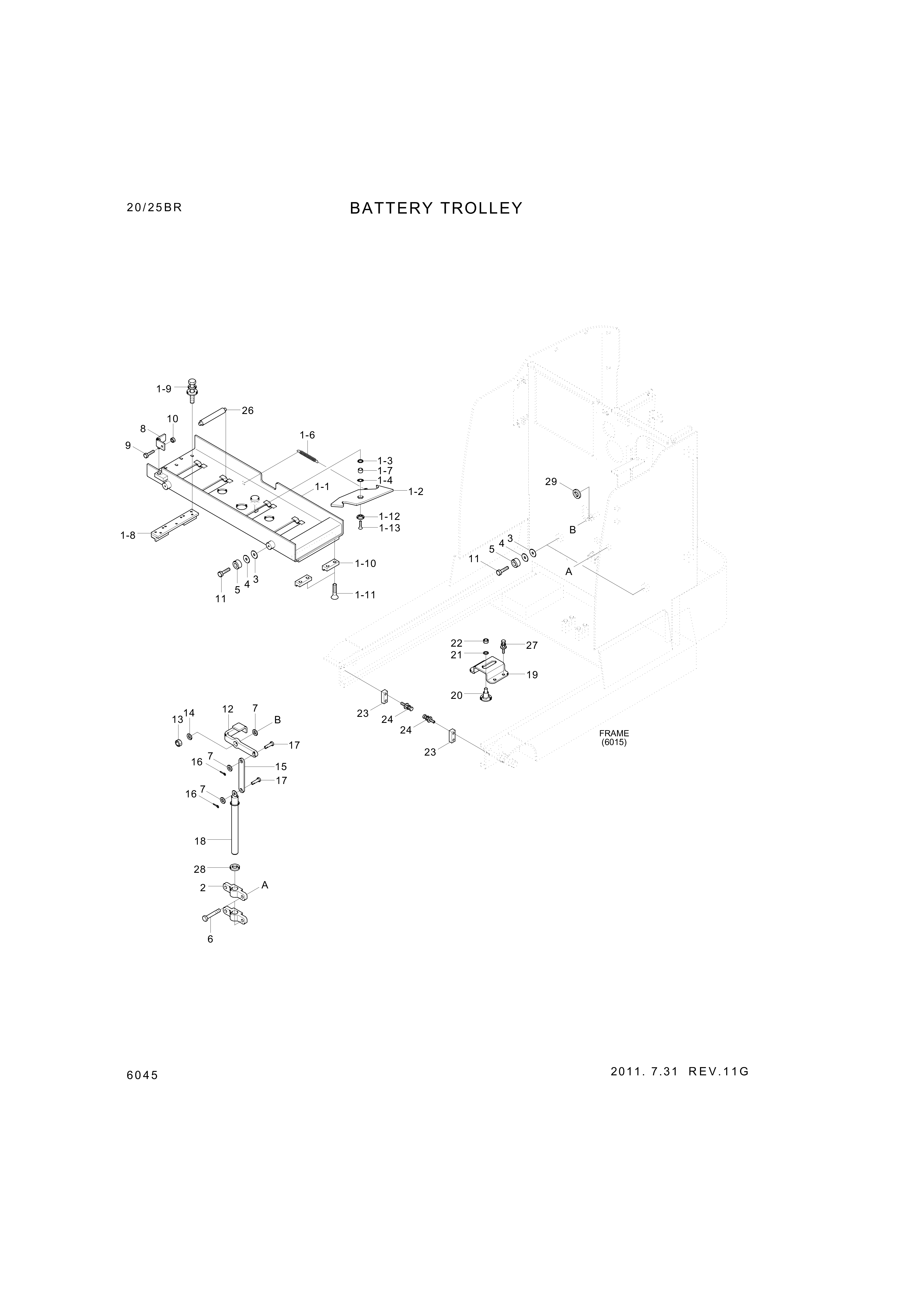 Technical drawing of Hyundai Construction Equipment S319-003030 Boss-Tapped with dimensions and layout