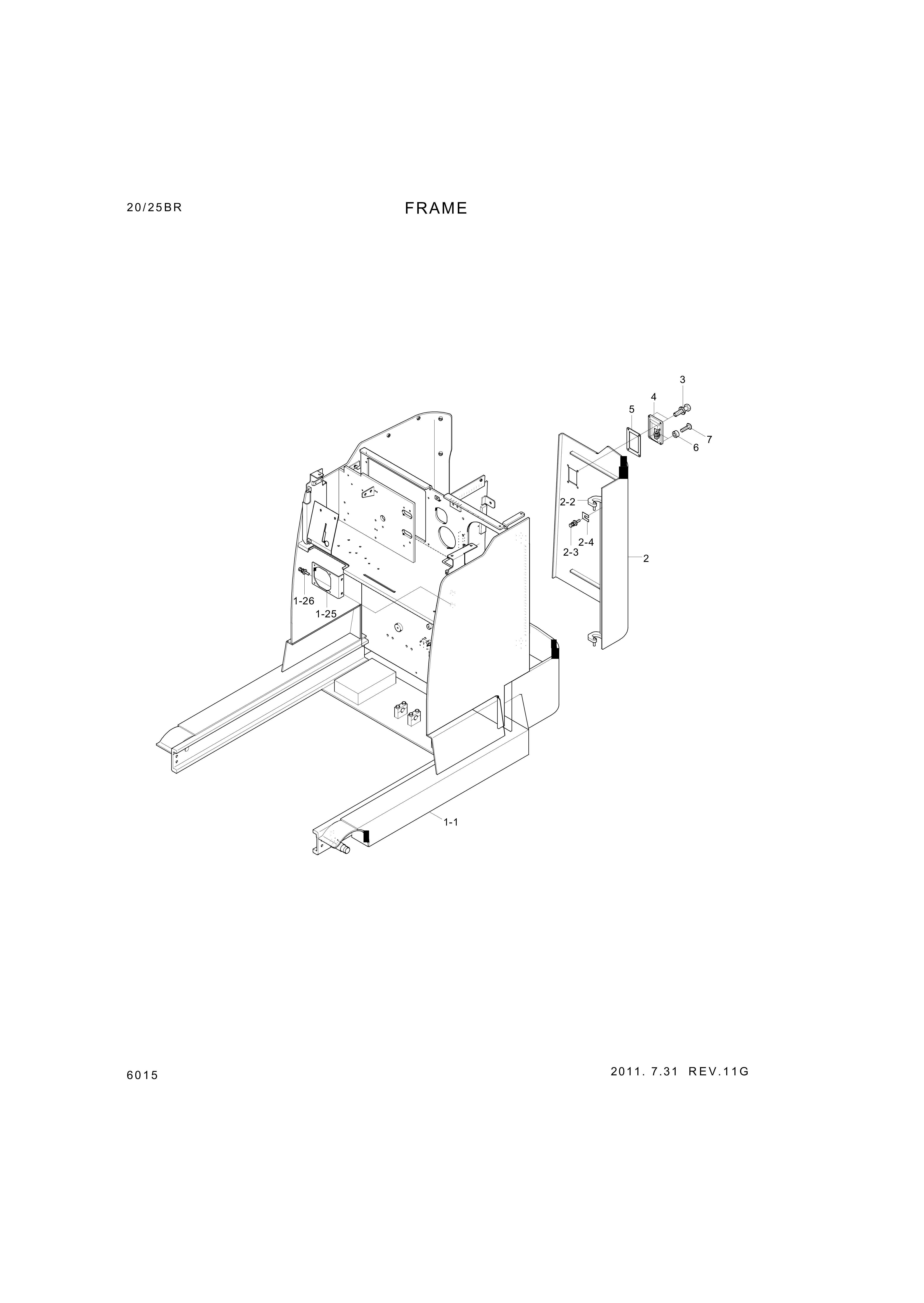 drawing for Hyundai Construction Equipment S352-302020 - PLATE-TAPPED,1 HOLE (figure 1)