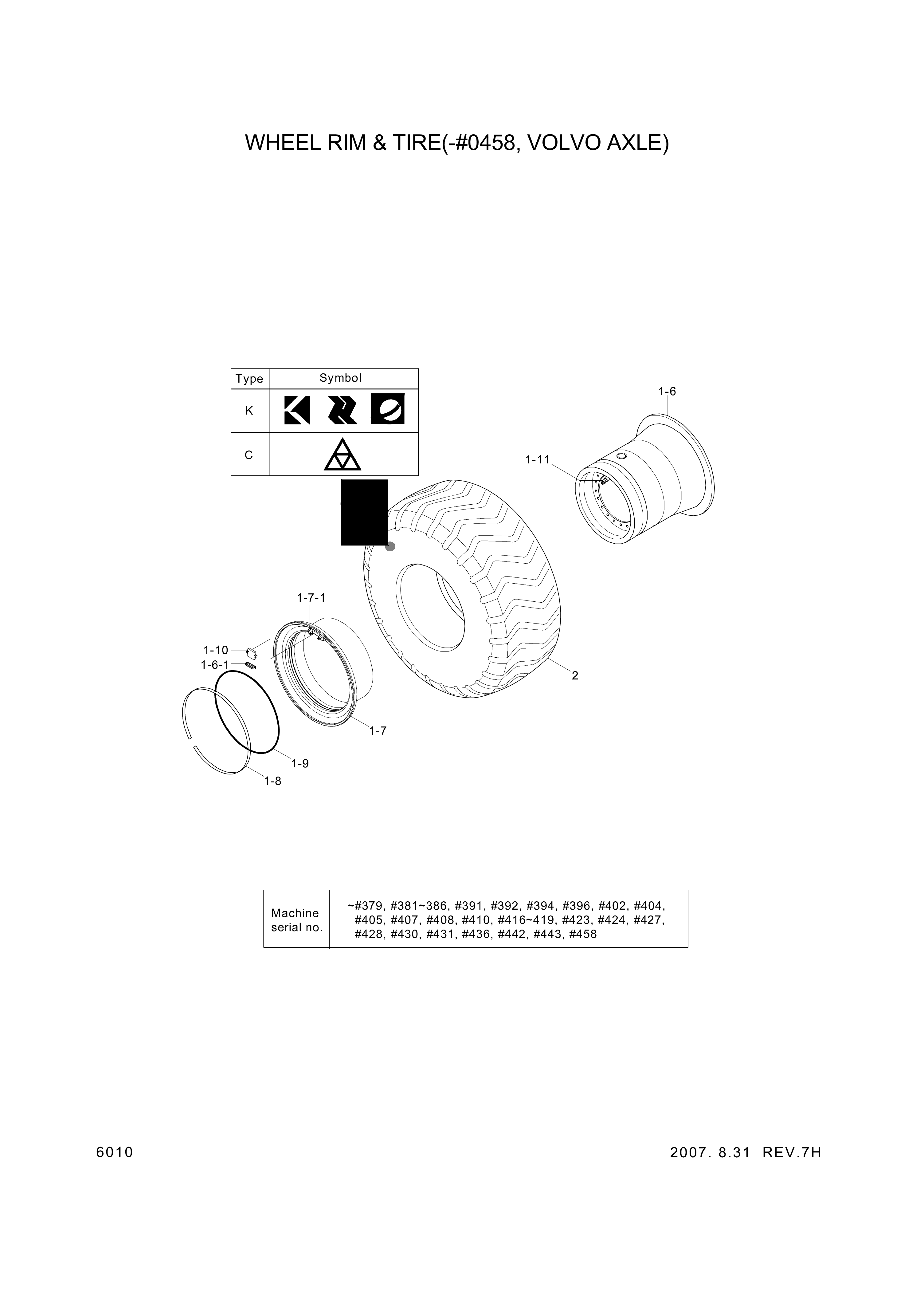 drawing for Hyundai Construction Equipment 81L1-1011 - TIRE (figure 3)
