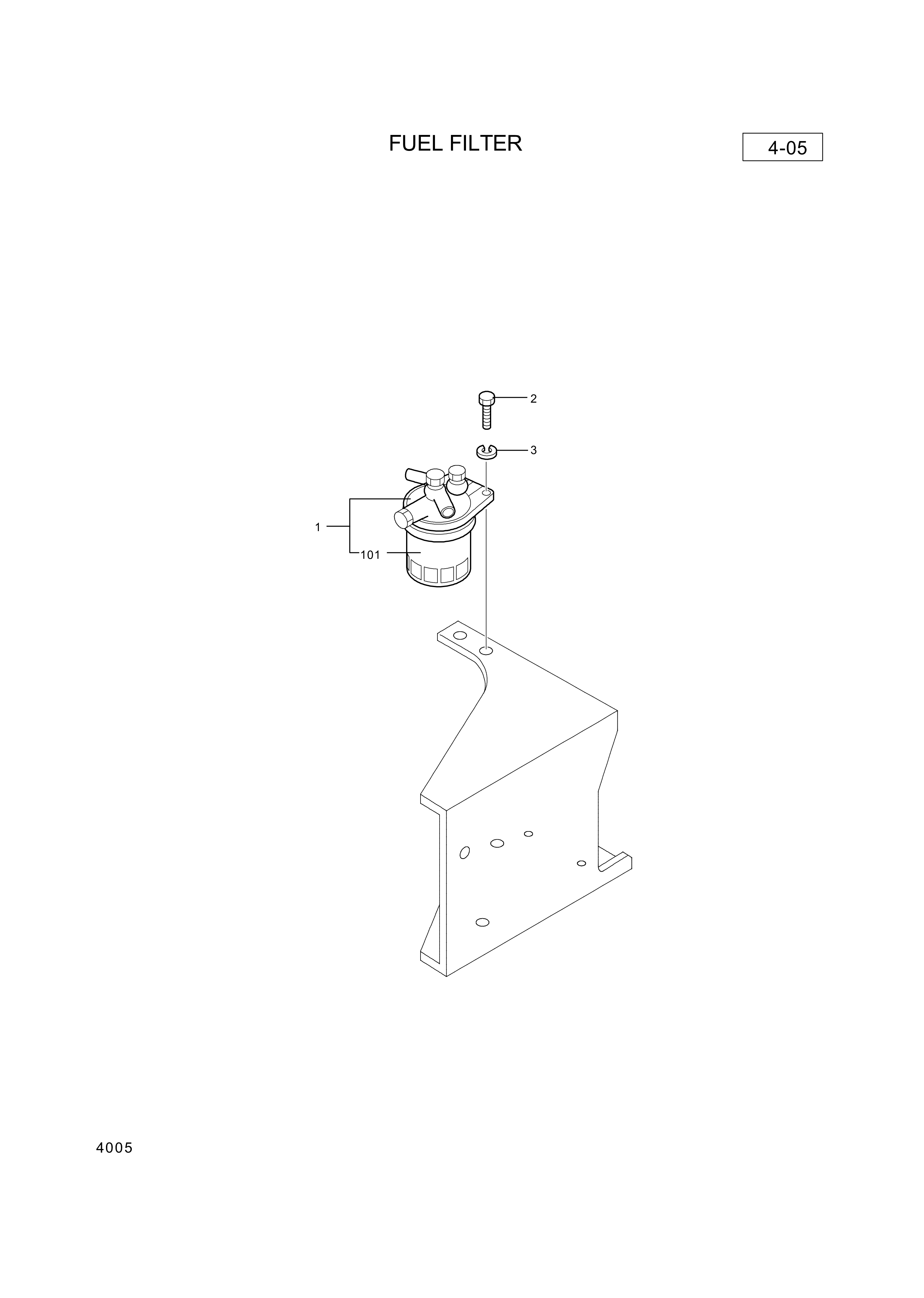 drawing for Hyundai Construction Equipment MM436385 - FILTER ASSY-FUEL (figure 3)