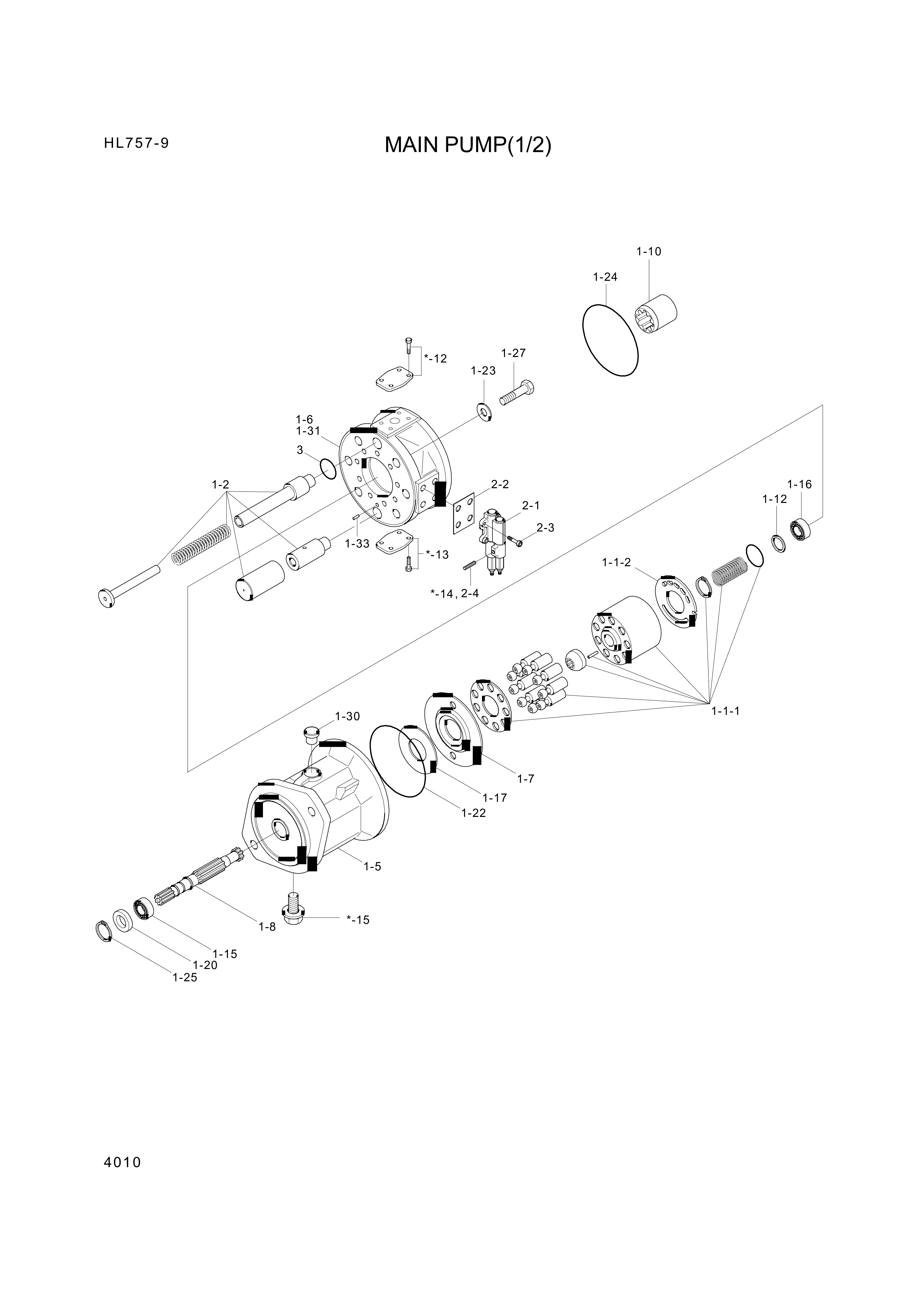 drawing for Hyundai Construction Equipment ZGBP-00033 - ROTARY KIT-PUMP (figure 5)