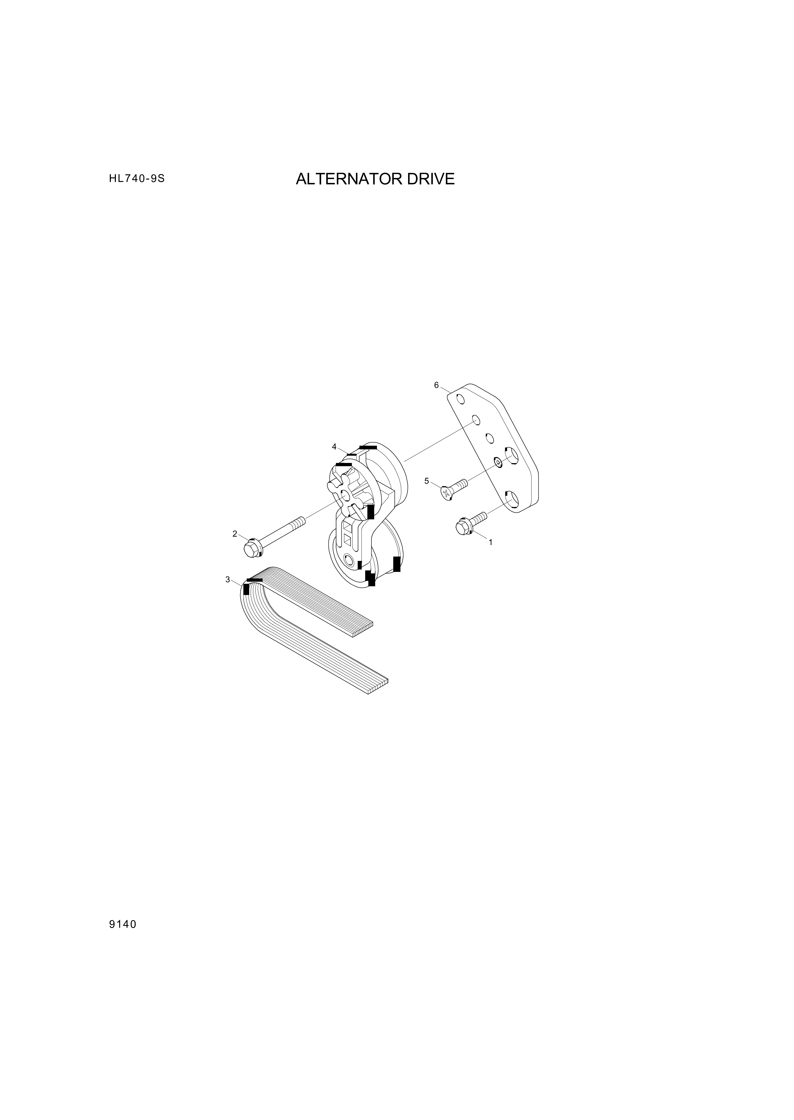 drawing for Hyundai Construction Equipment YUBP-05157 - BELT-FAN (figure 2)