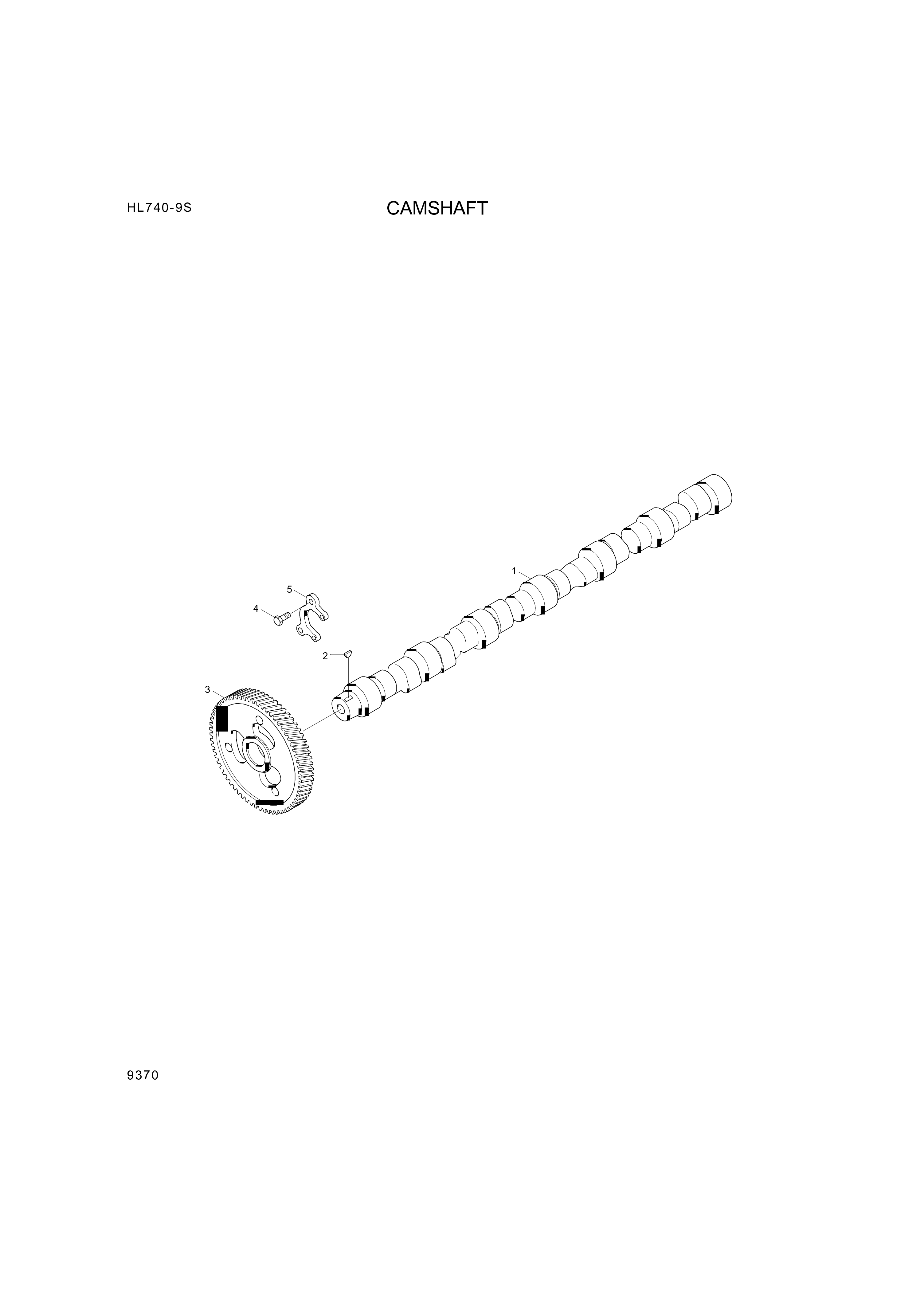 drawing for Hyundai Construction Equipment YUBP-05080 - CAMSHAFT (figure 2)