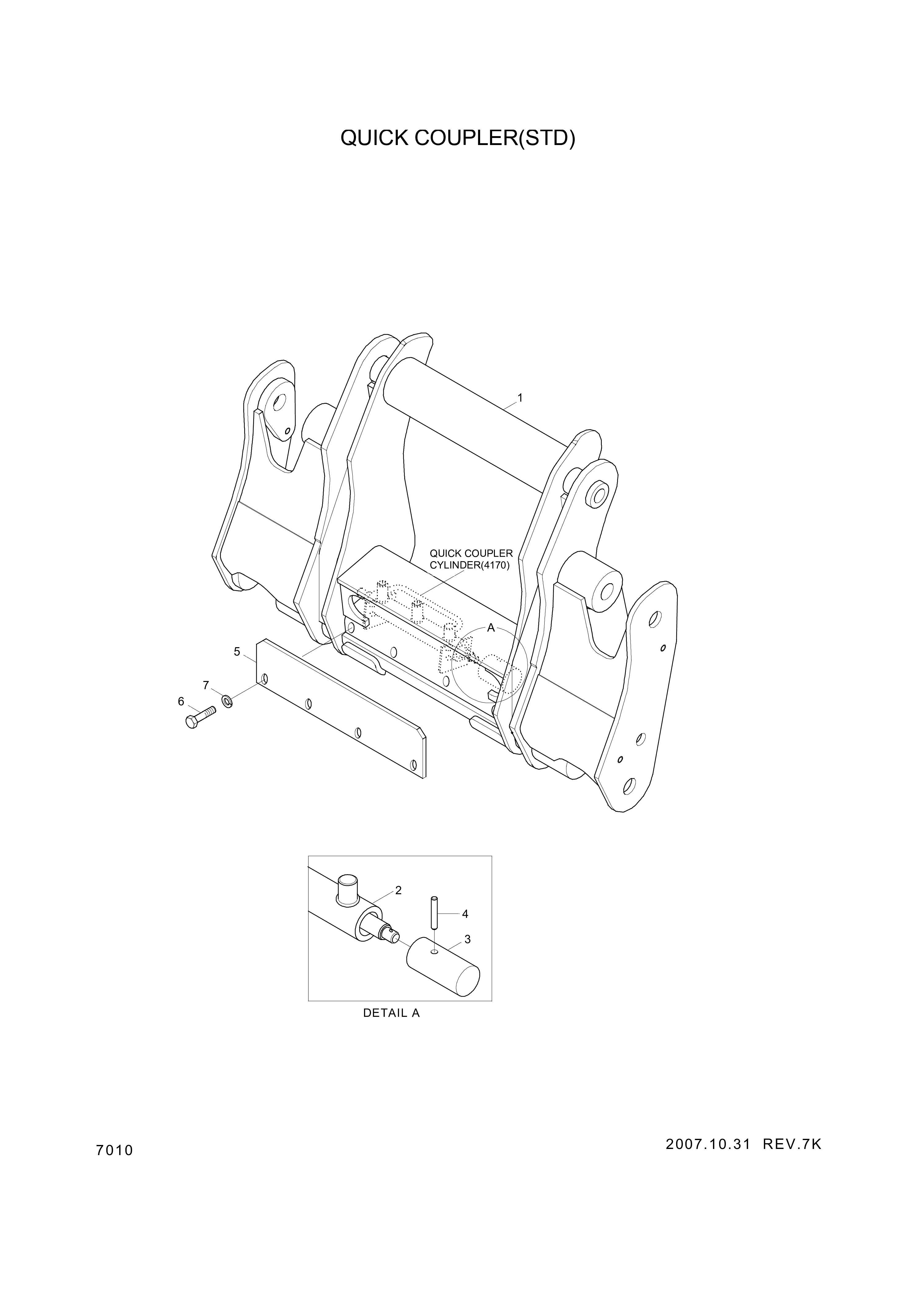 drawing for Hyundai Construction Equipment 61L7-90043 - PIN-COUPLER (figure 2)