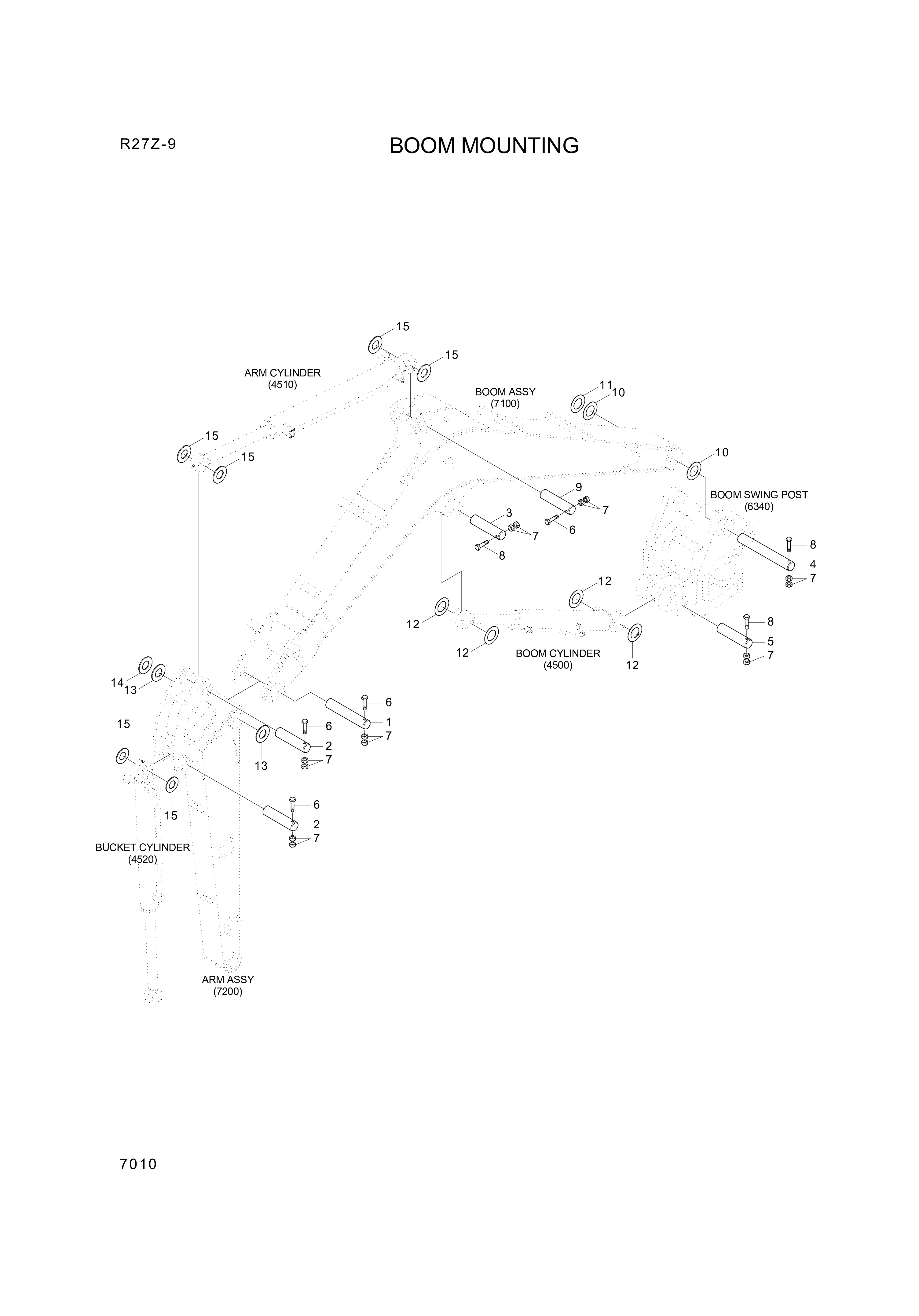 Technical drawing of Hyundai Construction Equipment 61MH-08310 SHIM with dimensions and layout