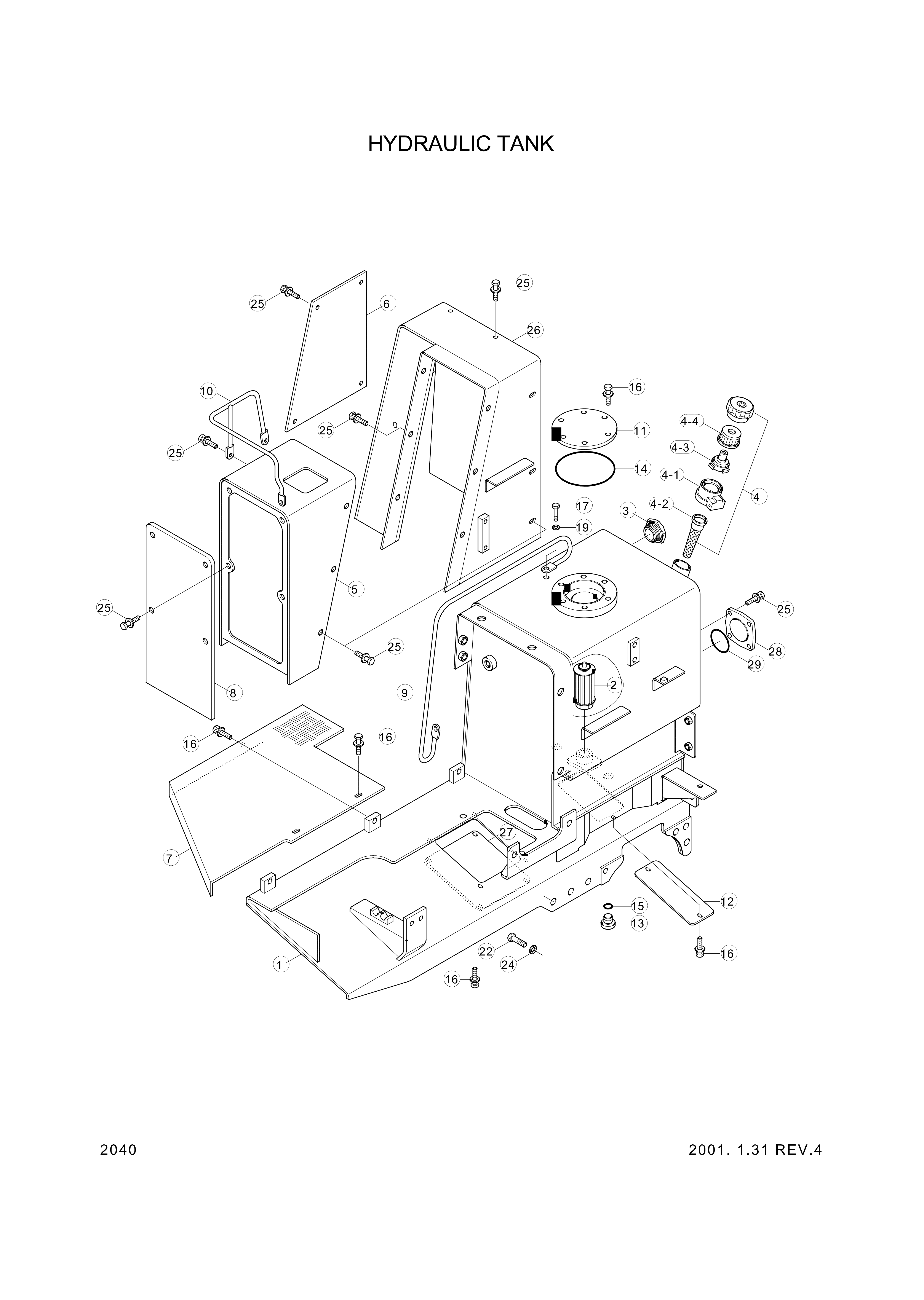 drawing for Hyundai Construction Equipment 35D1-00030 - FILTER-RETURN (figure 1)