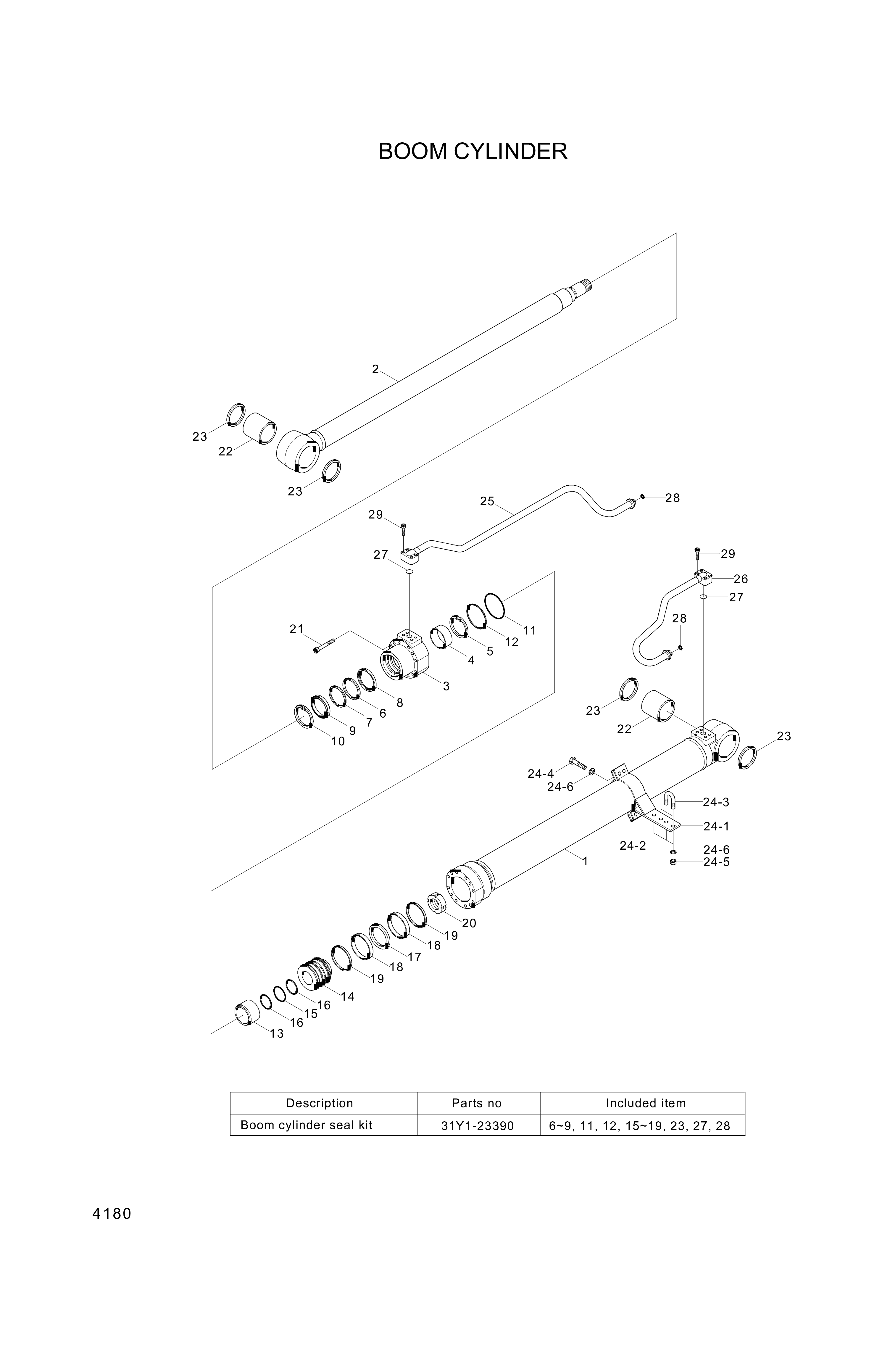 drawing for Hyundai Construction Equipment 31YC-32290 - CLAMP-BAND (figure 1)