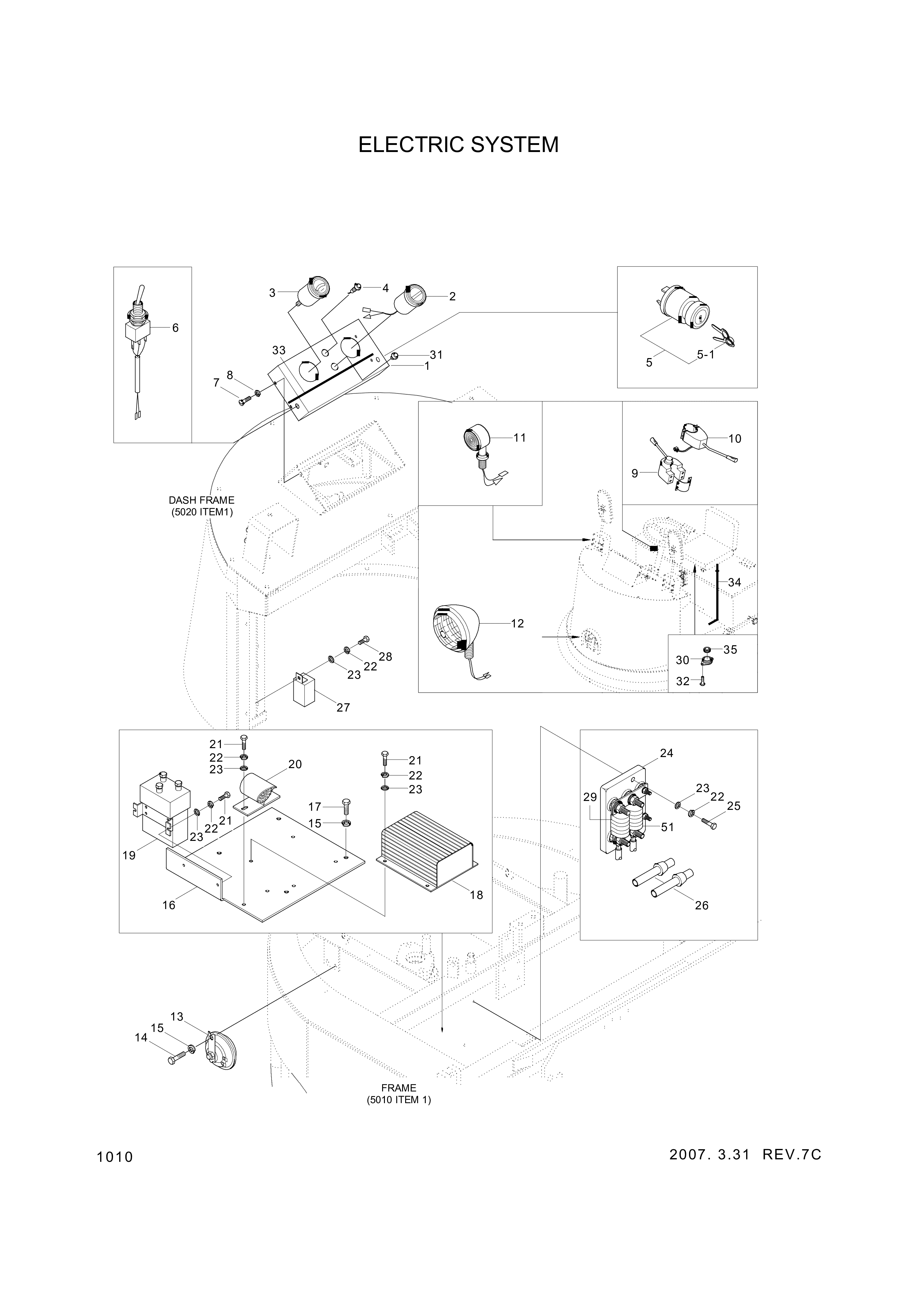 drawing for Hyundai Construction Equipment PF00DEL21 - Turn Signal Switch (figure 1)