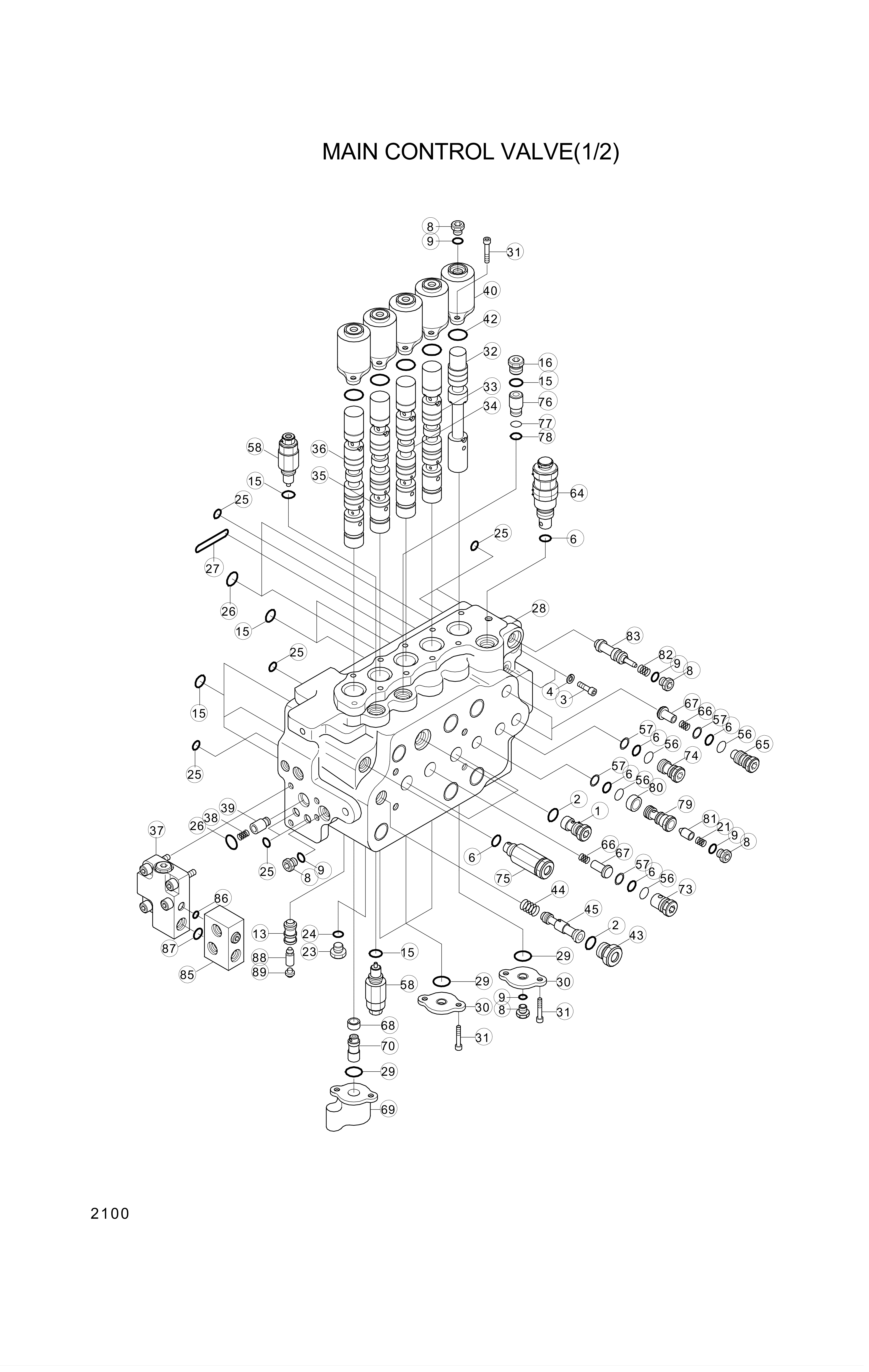 drawing for Hyundai Construction Equipment 3510-820 - SPOOL (figure 5)