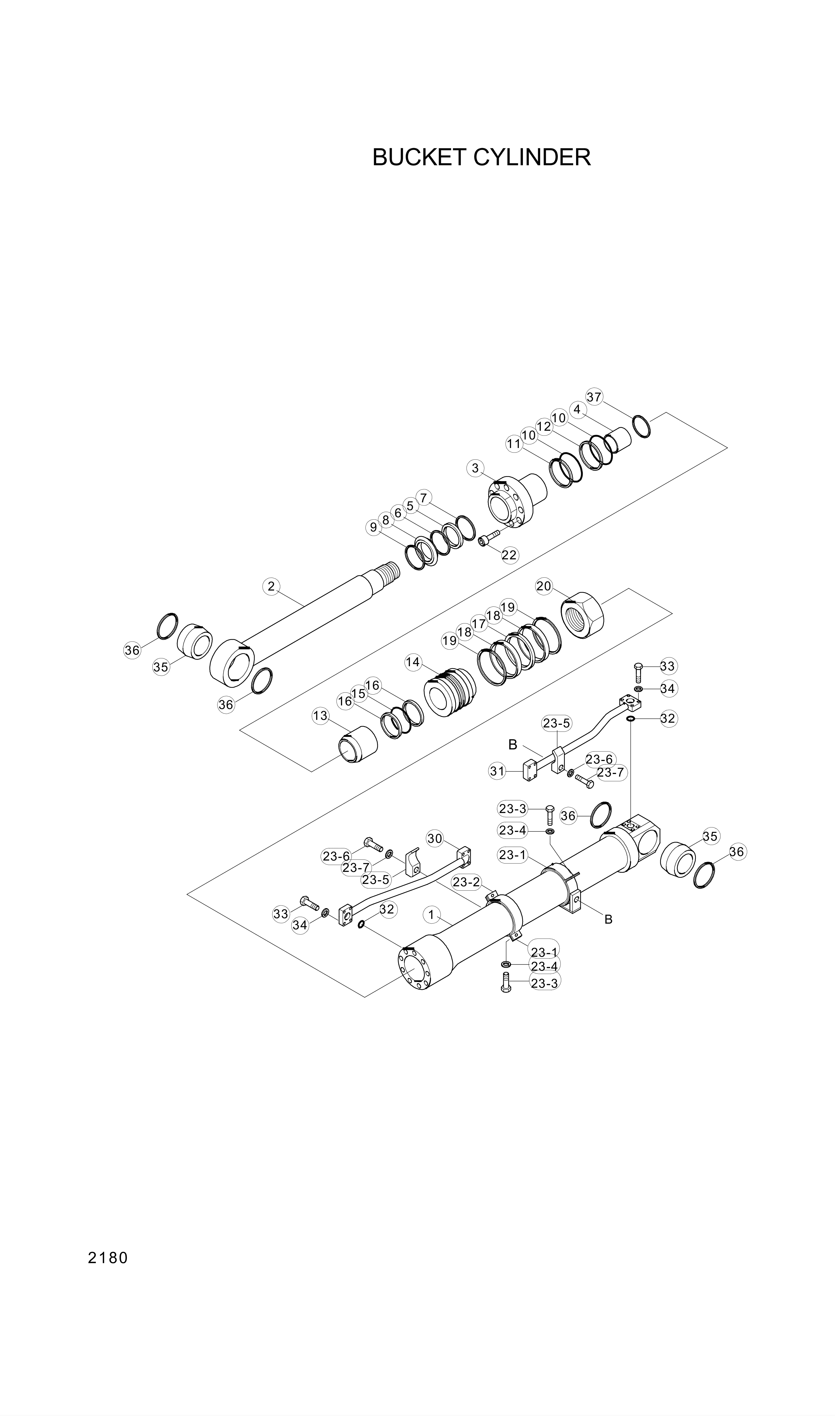 drawing for Hyundai Construction Equipment 000158 - BUSHING-PIN (figure 2)