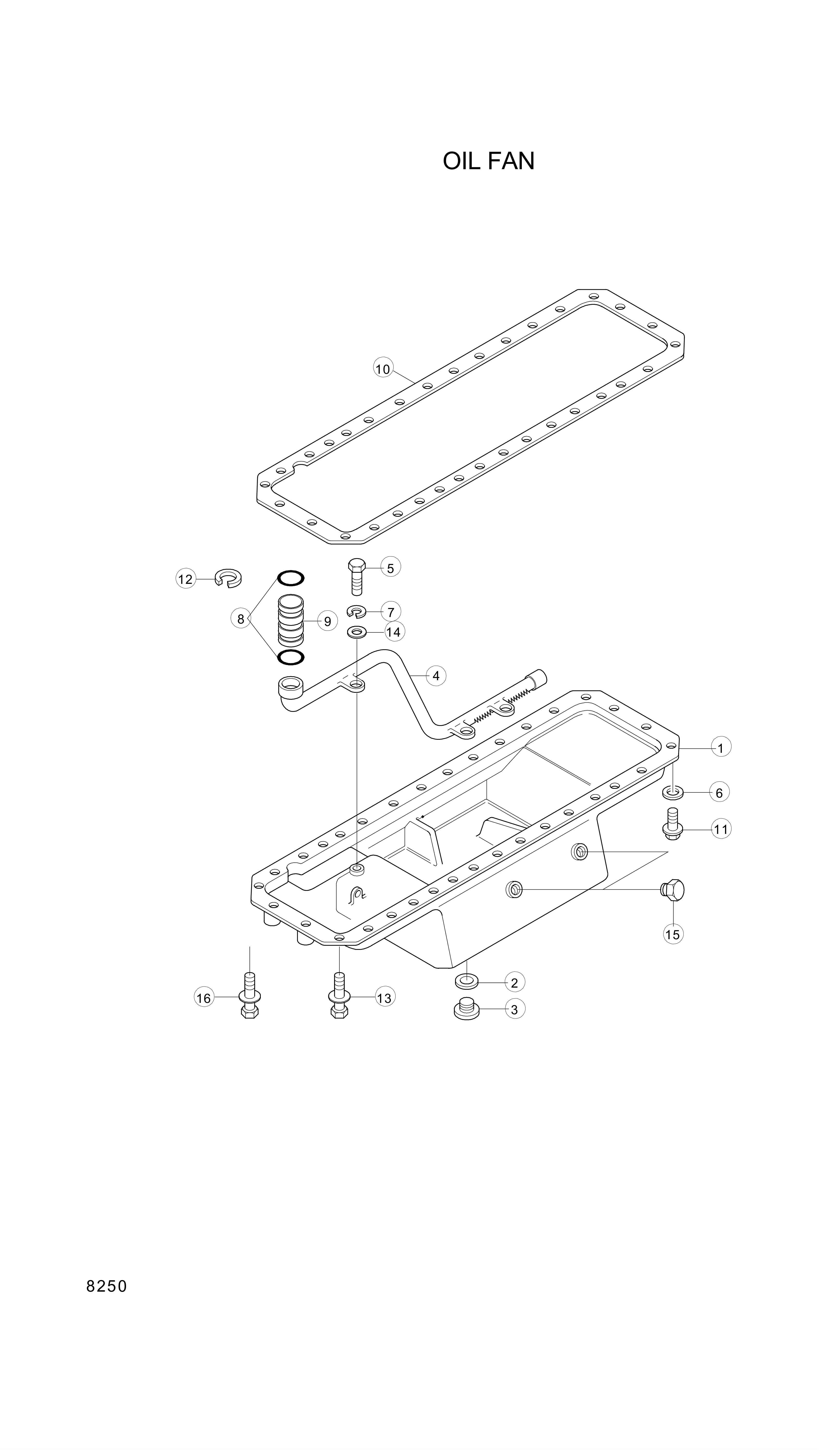 drawing for Hyundai Construction Equipment YUBP-05010 - PAN-OIL (figure 3)