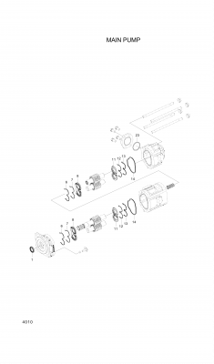 drawing for Hyundai Construction Equipment ZUAH-00081 - BODY-HYD PUMP RR (figure 1)