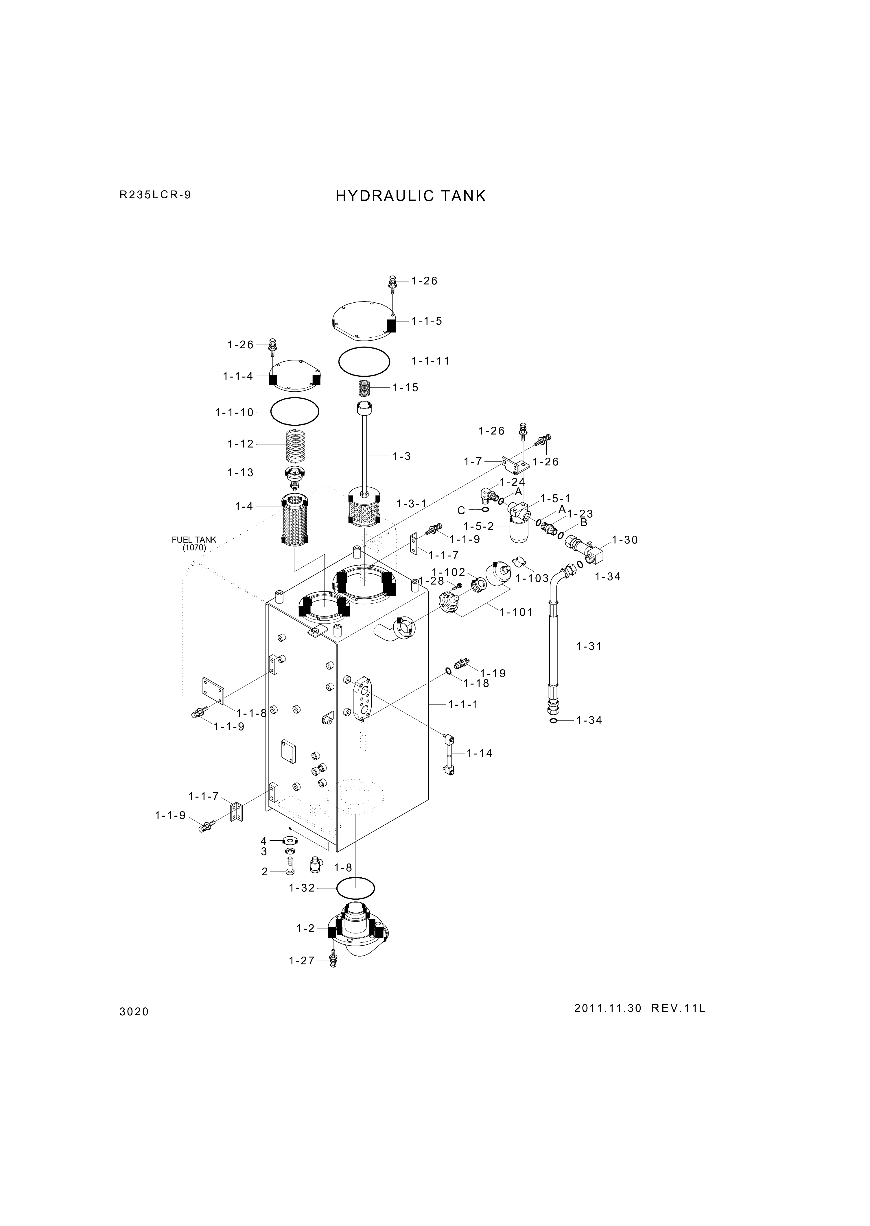 drawing for Hyundai Construction Equipment P930-162011 - HOSE ASSY-ORFS&THD (figure 1)