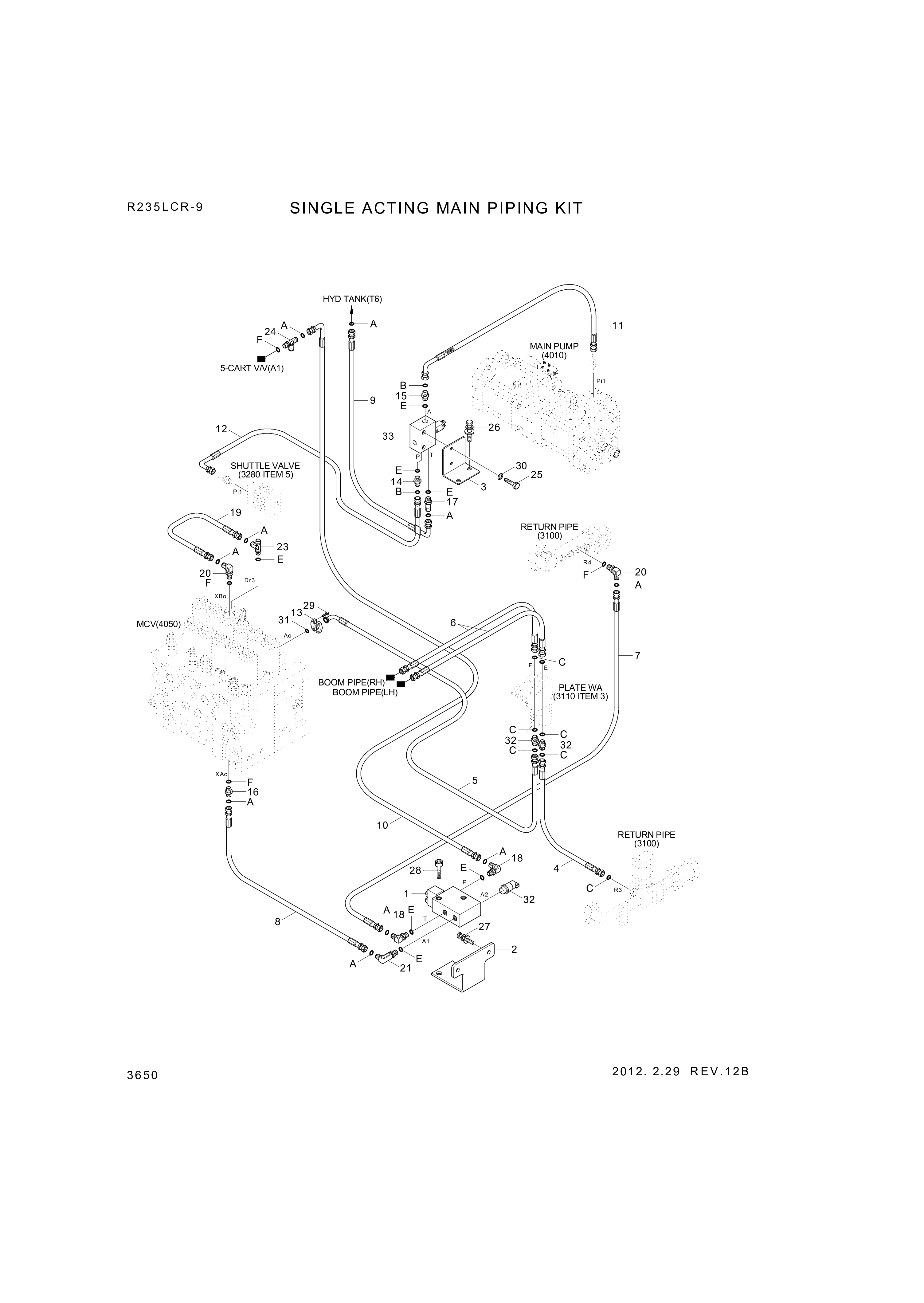 drawing for Hyundai Construction Equipment 34Q6-90471 - HOSE ASSY-HYD (figure 2)