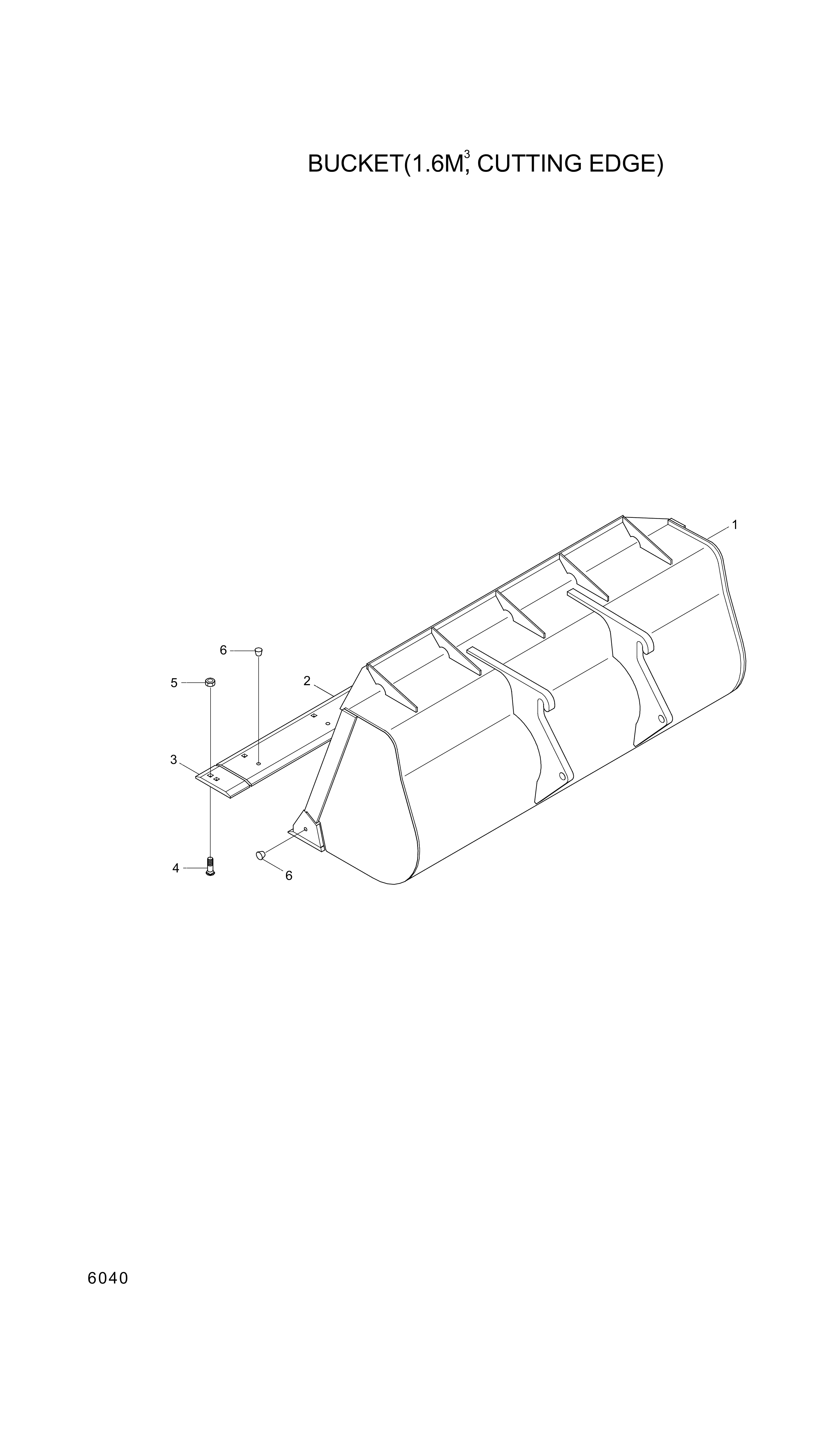 drawing for Hyundai Construction Equipment 61L8-20030BG - BUCKET (figure 3)