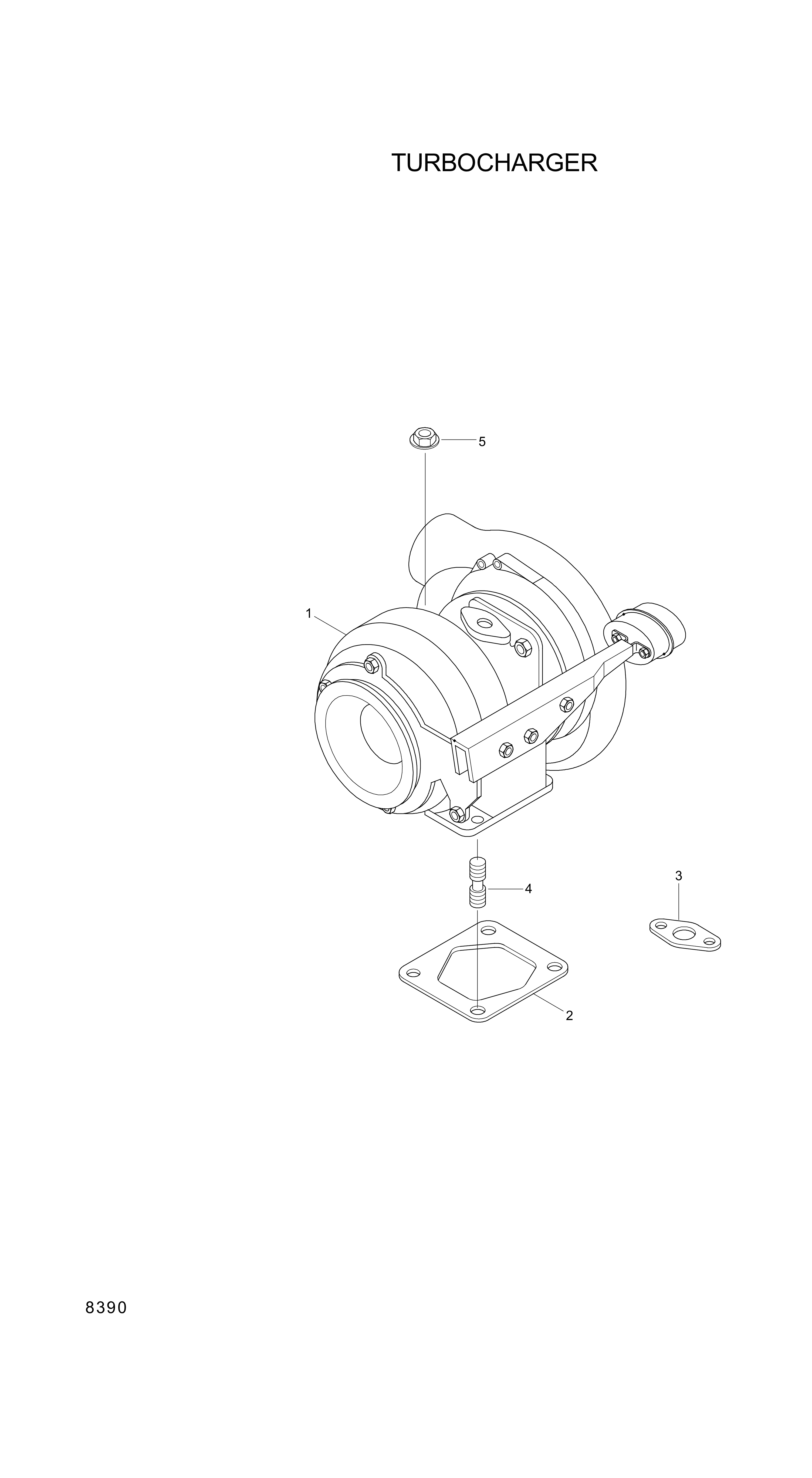 drawing for Hyundai Construction Equipment 3598500 - TURBOCHARGER ASSY (figure 2)