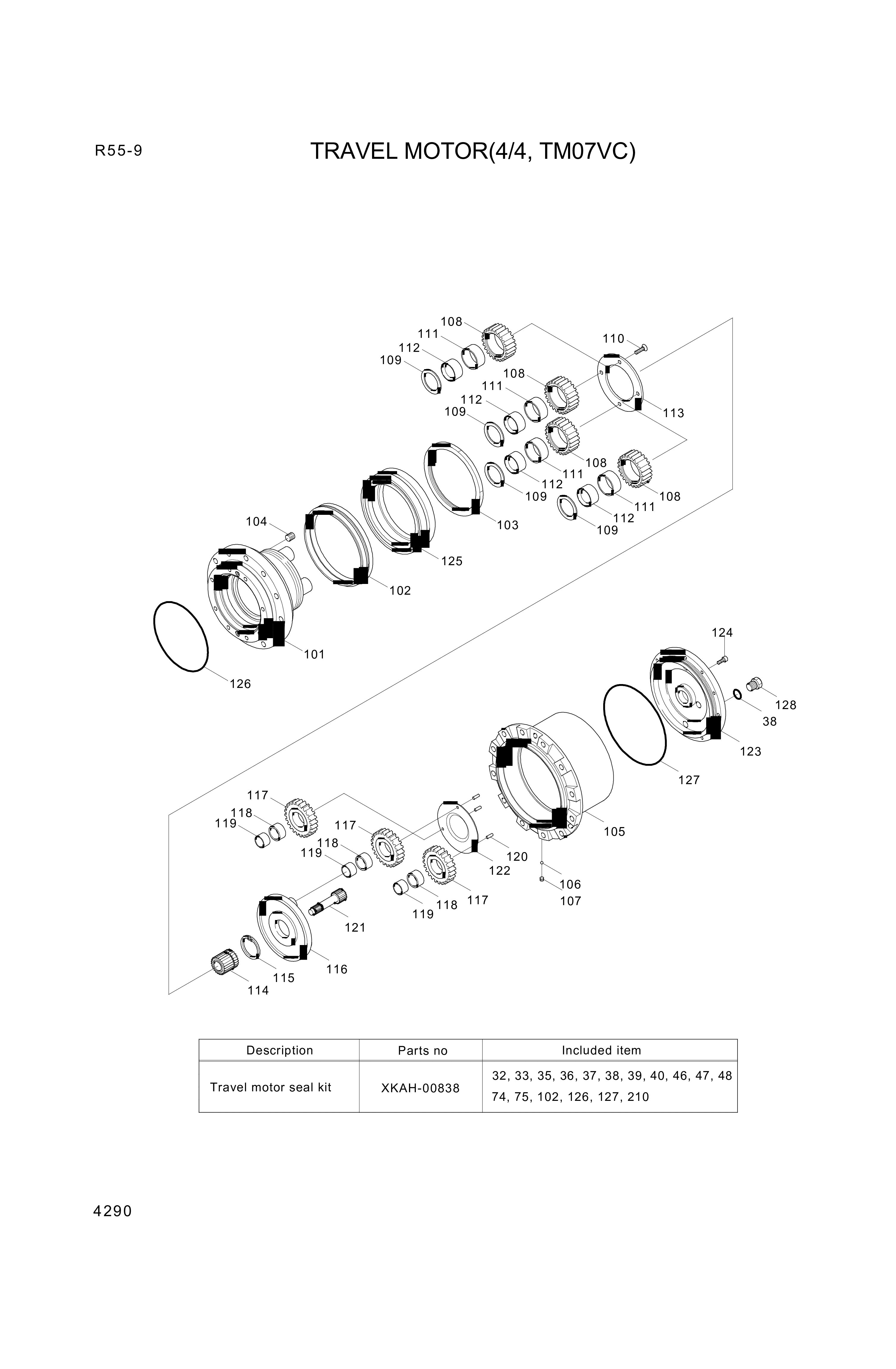 drawing for Hyundai Construction Equipment XKAH-00826 - HOLDER-FLANGE (figure 3)