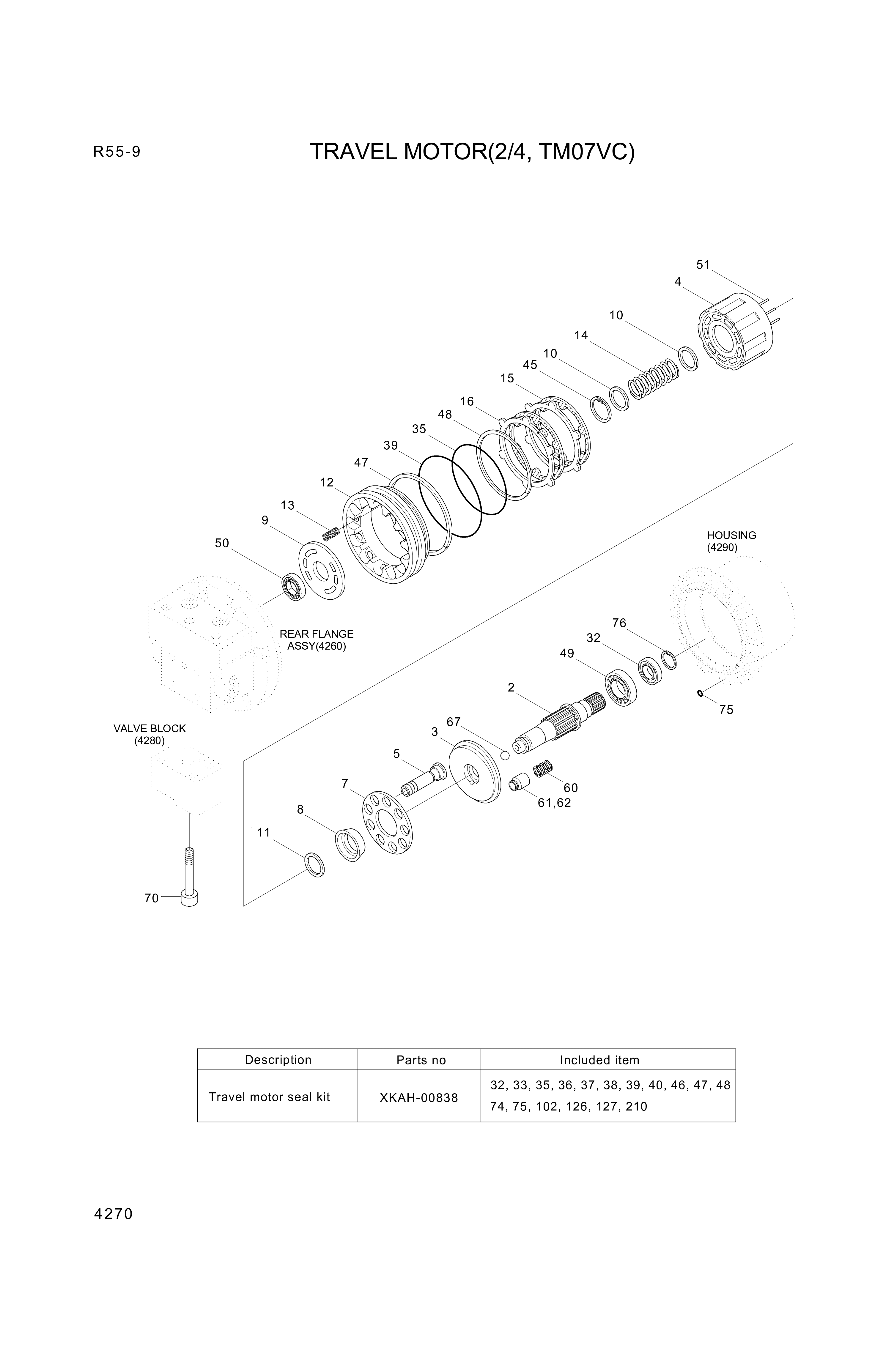 drawing for Hyundai Construction Equipment XKAH-00741 - PISTON KIT-SWASH (figure 3)