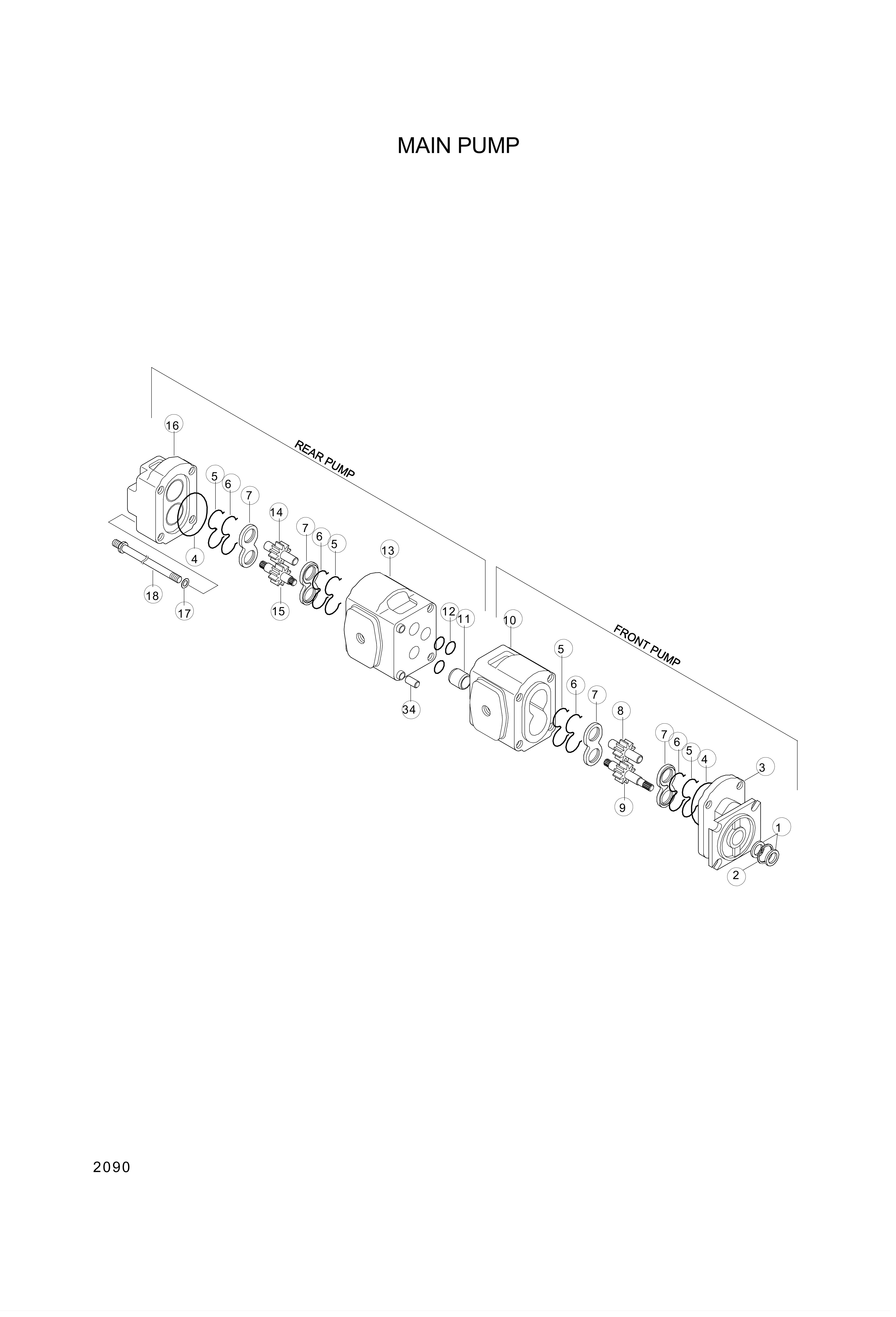 drawing for Hyundai Construction Equipment 2PRB037-08B1S39 - Body-Rear (figure 1)