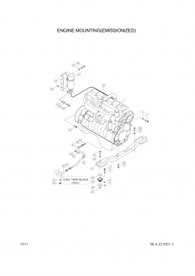 Technical drawing of Hyundai Construction Equipment S206-121002 NUT-HEX with dimensions and layout (figure 5)