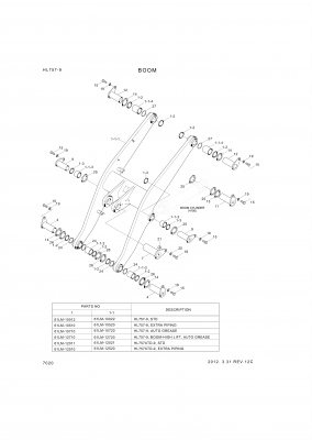 Technical drawing of Hyundai Construction Equipment 61LM-16170 PIN-JOINT with dimensions and layout (figure 2)